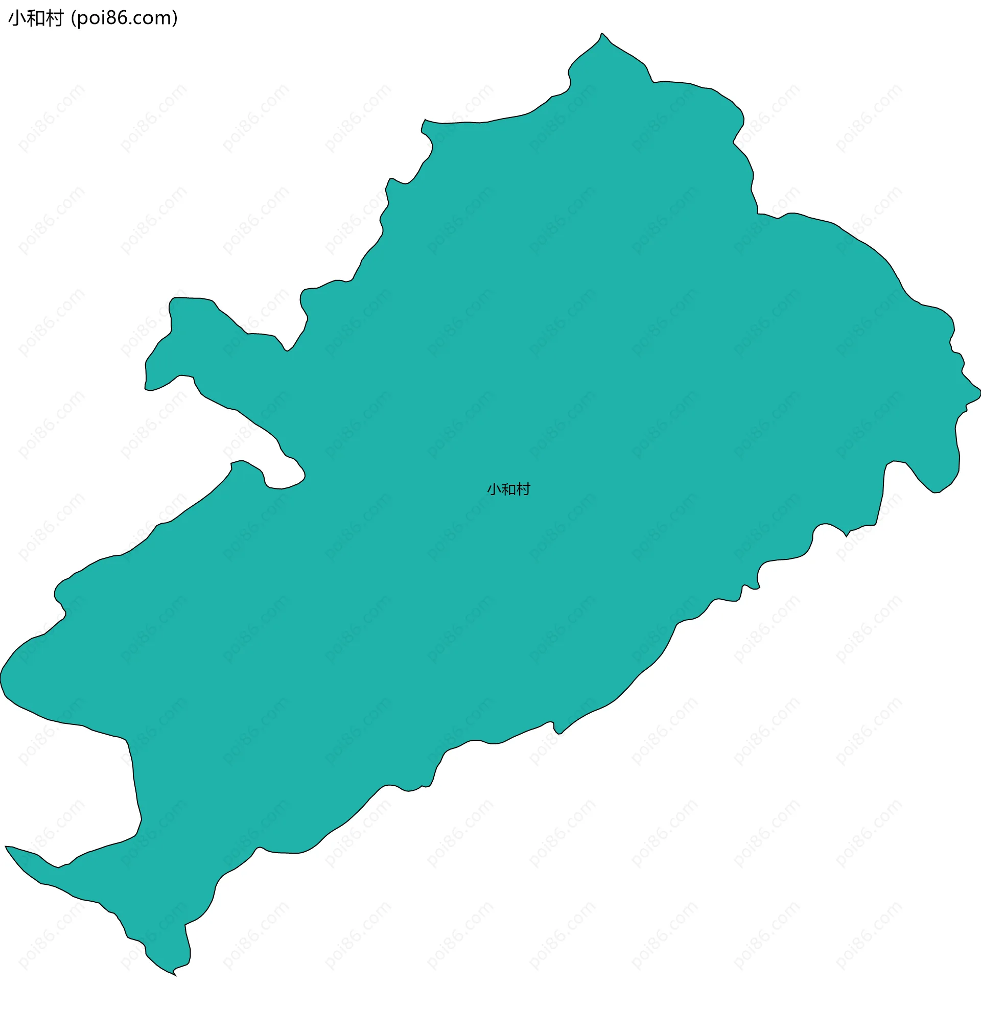 小和村边界地图