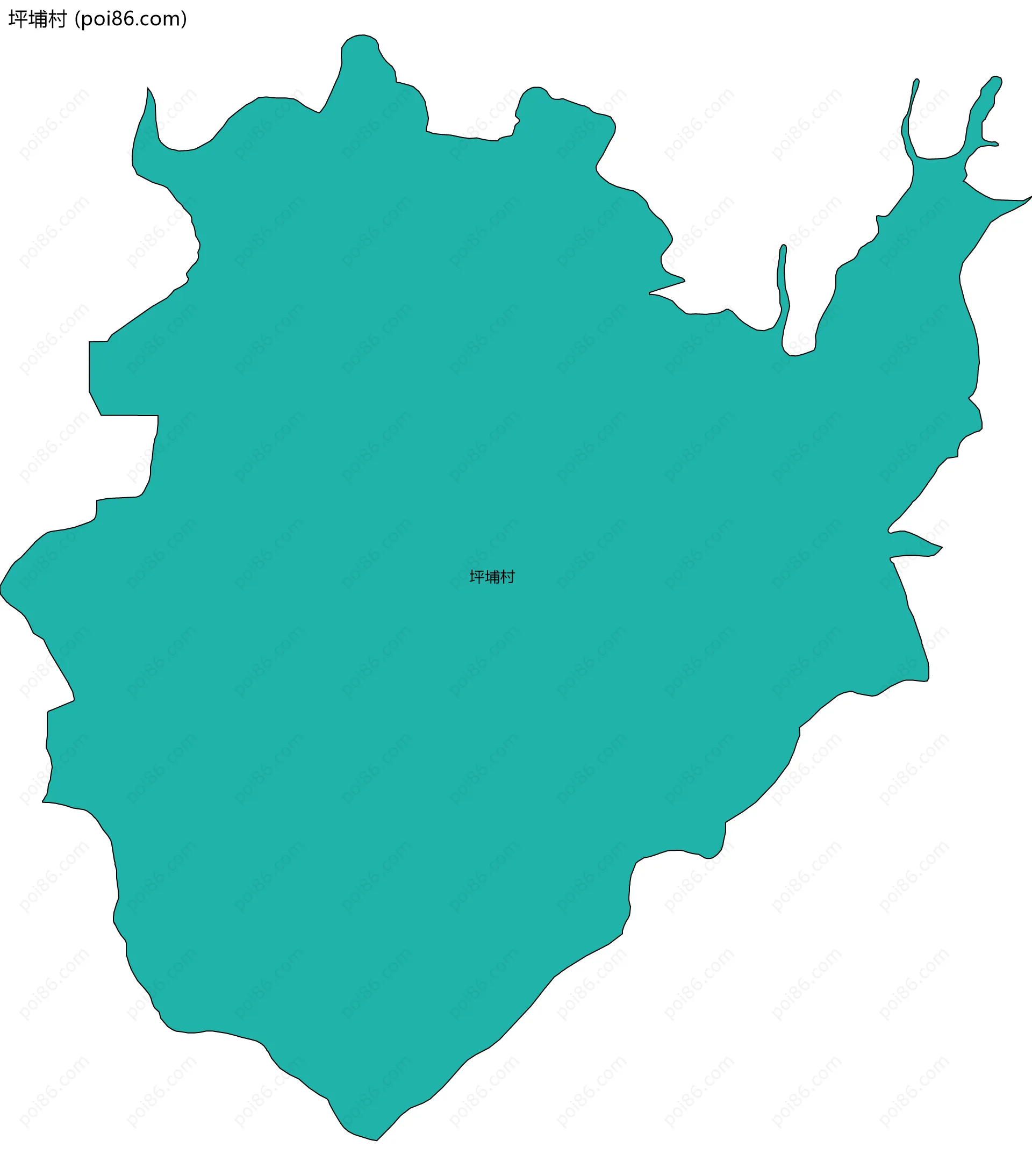 坪埔村边界地图