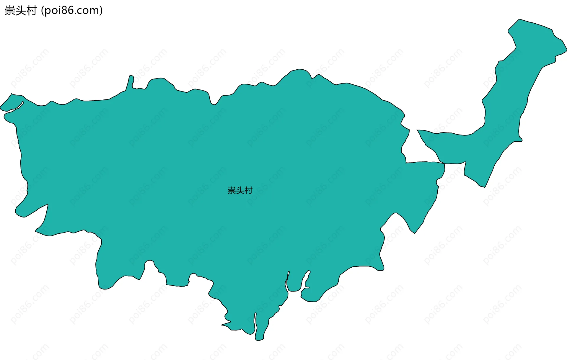 崇头村边界地图