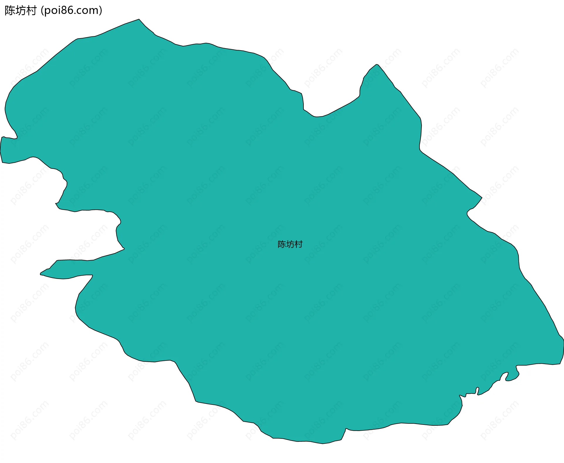 陈坊村边界地图