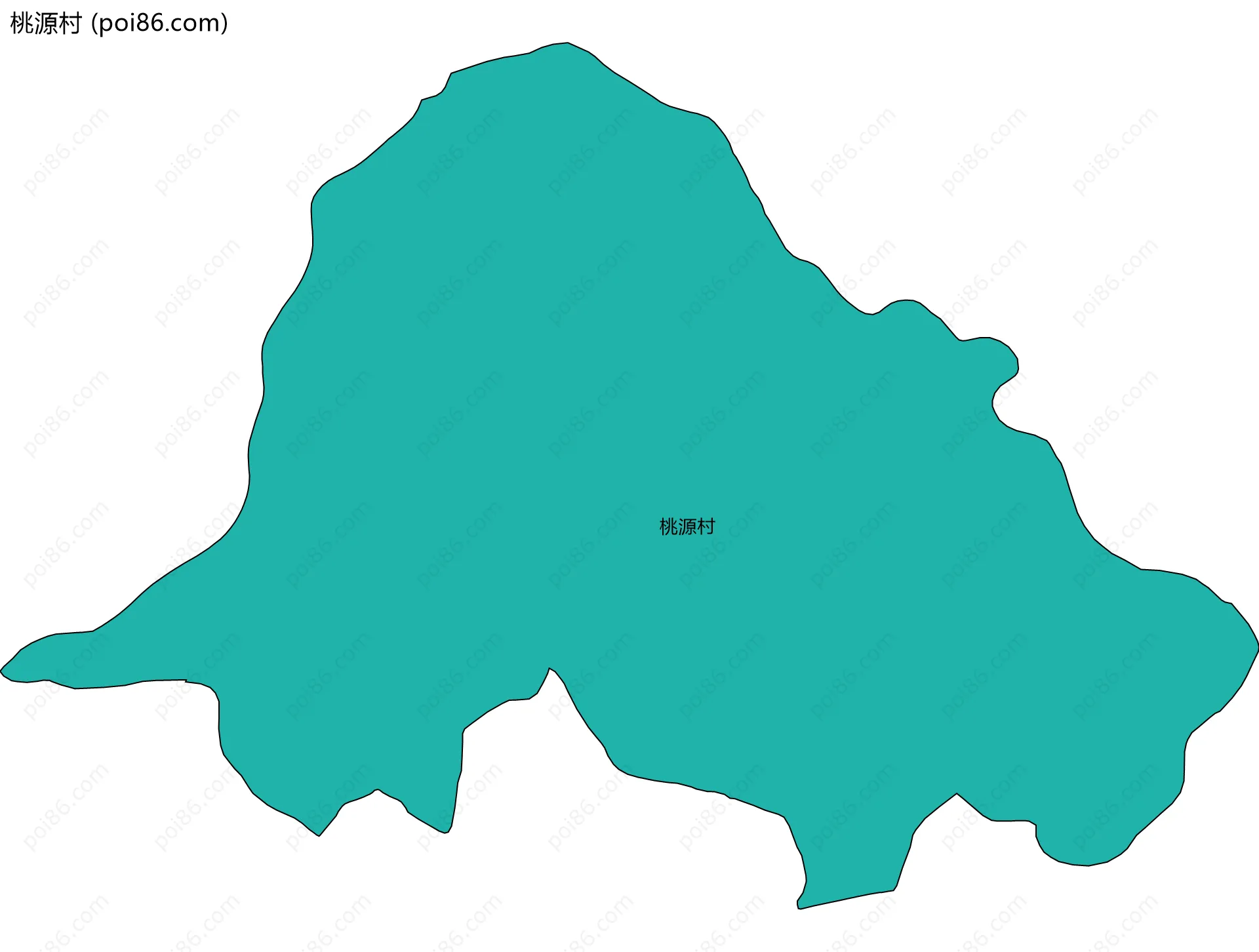 桃源村边界地图