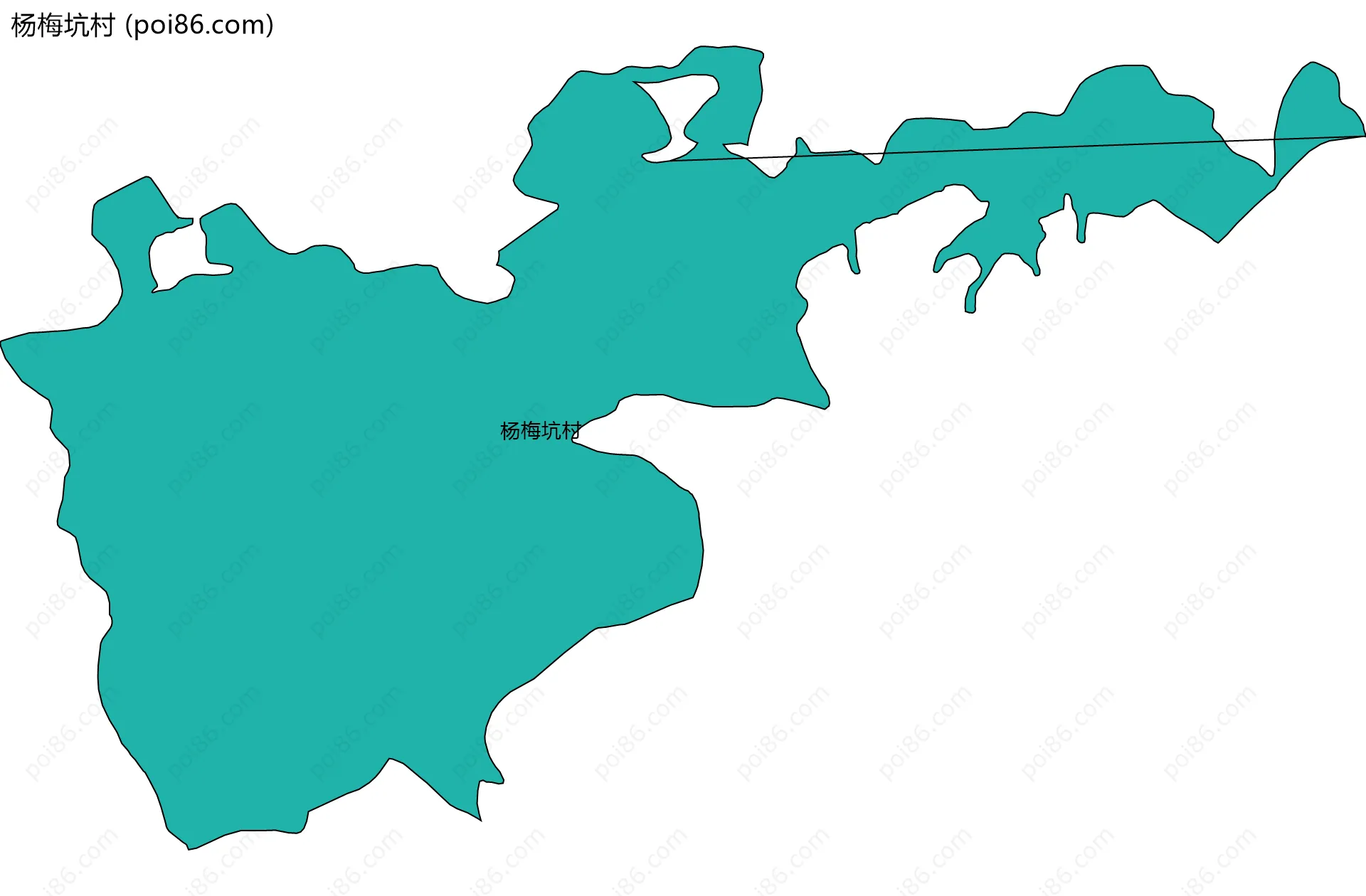 杨梅坑村边界地图
