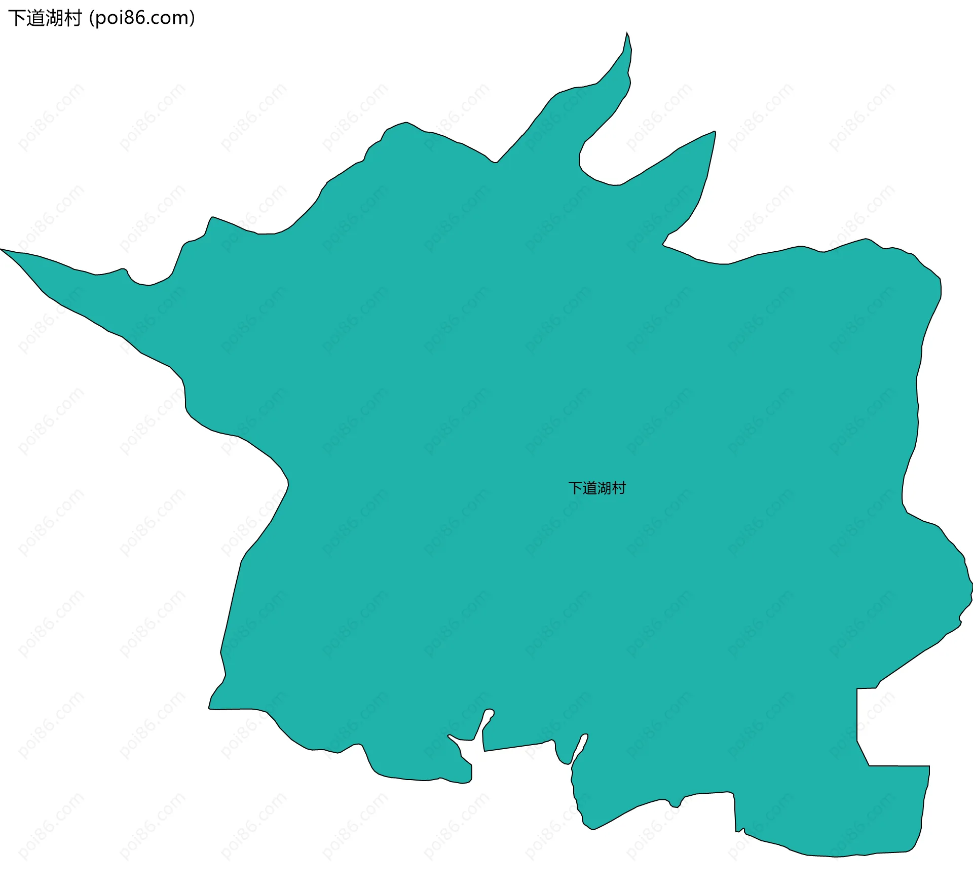 下道湖村边界地图