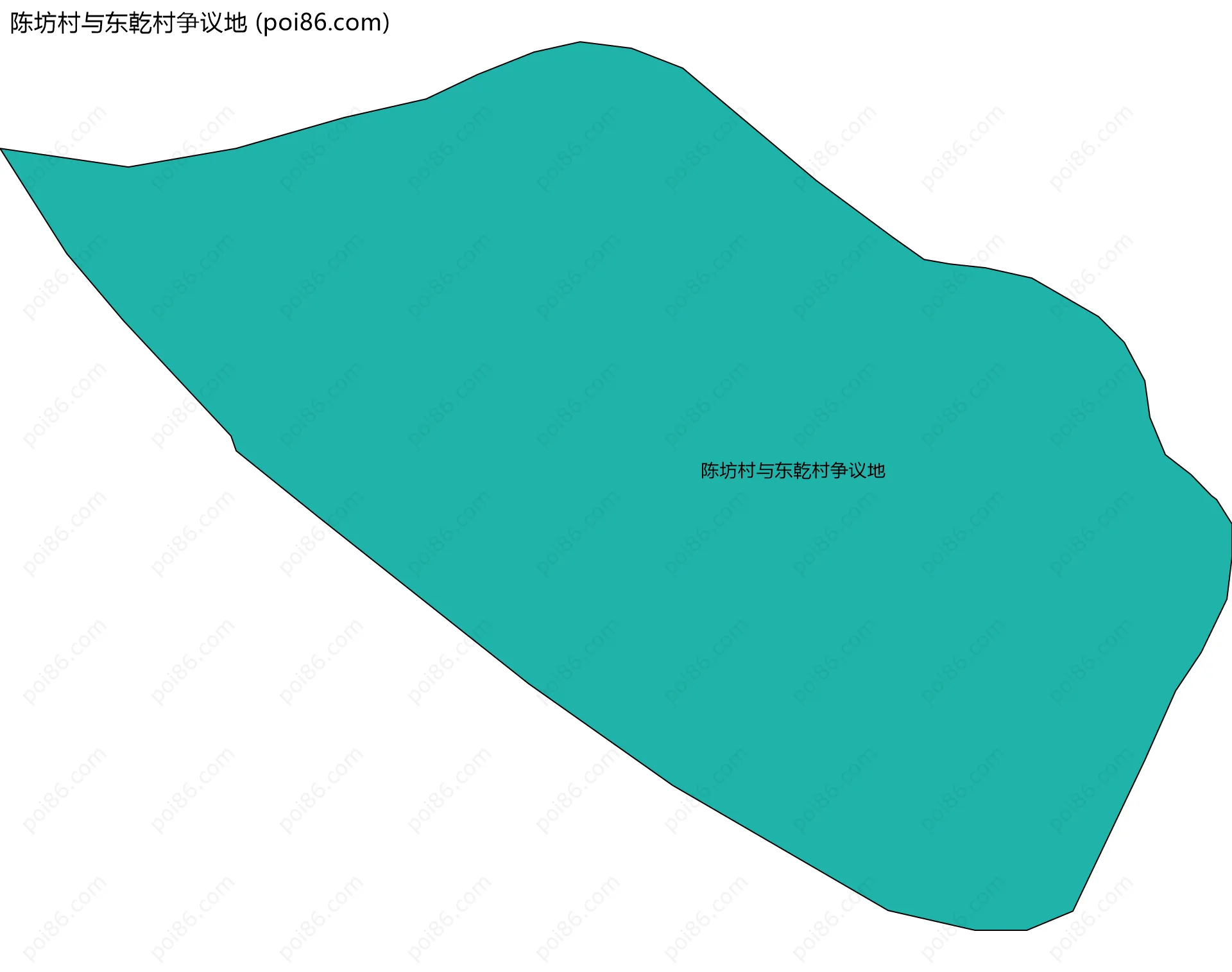 陈坊村与东乾村争议地边界地图