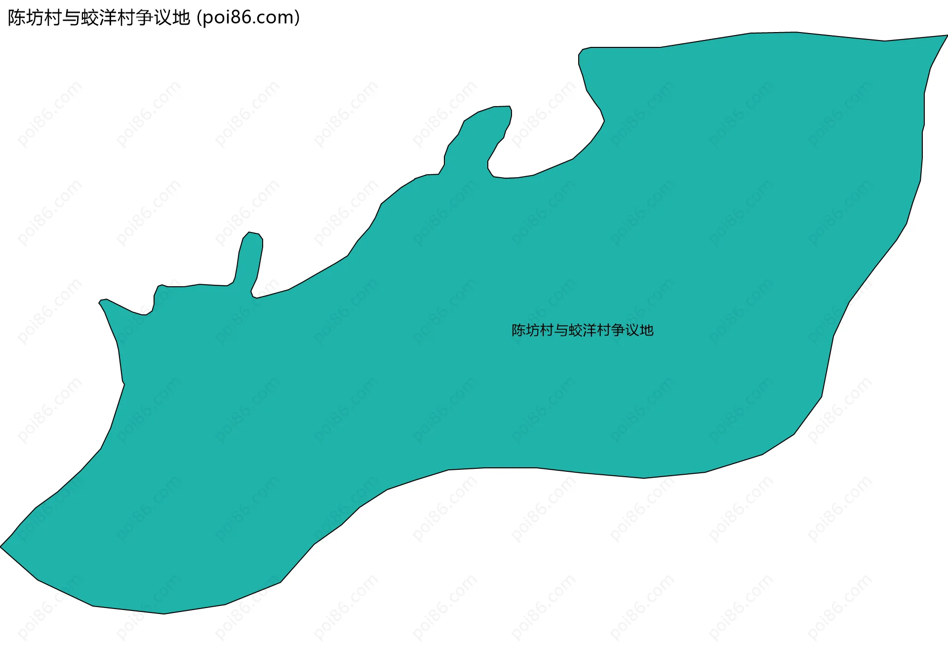 陈坊村与蛟洋村争议地边界地图