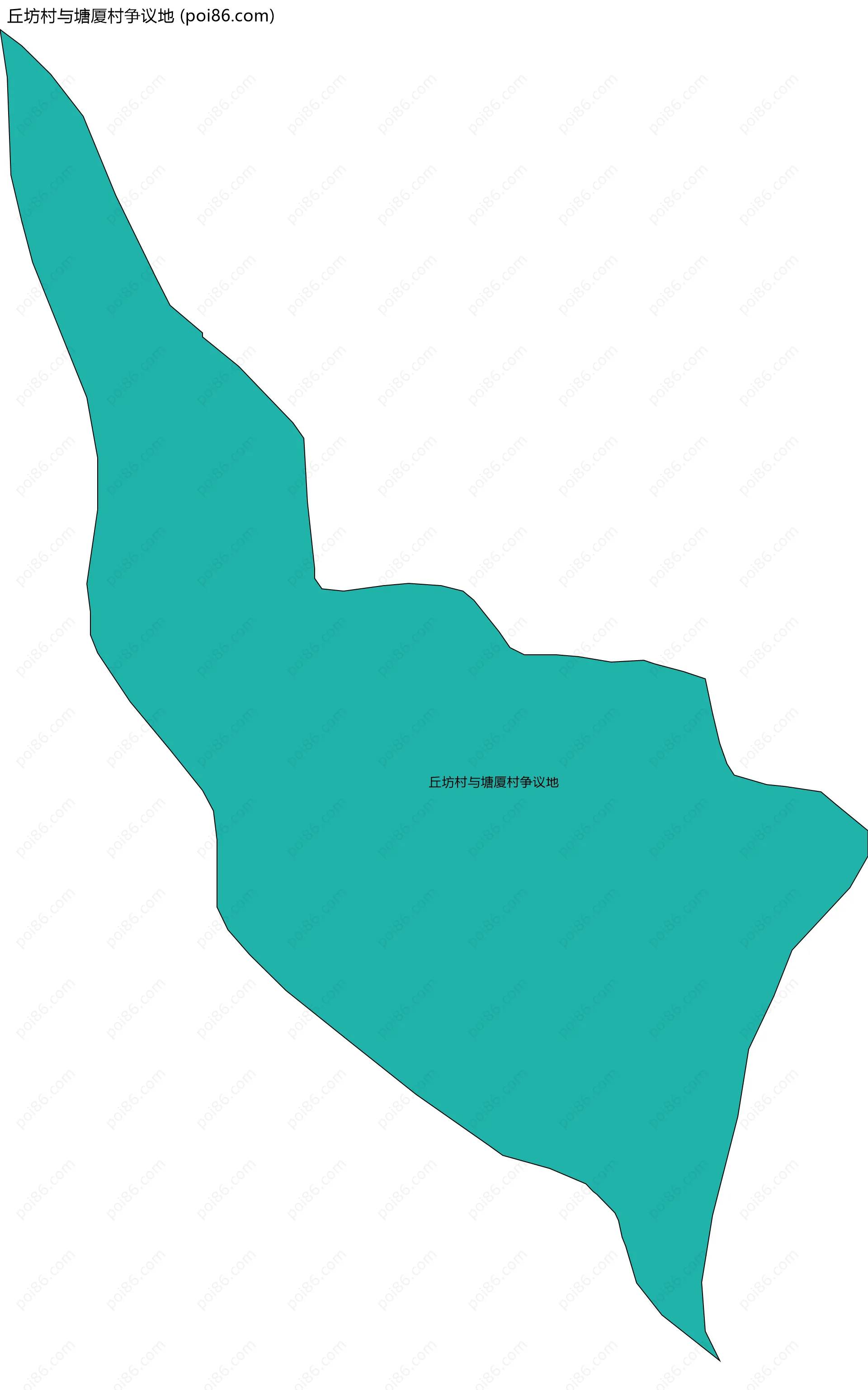 丘坊村与塘厦村争议地边界地图