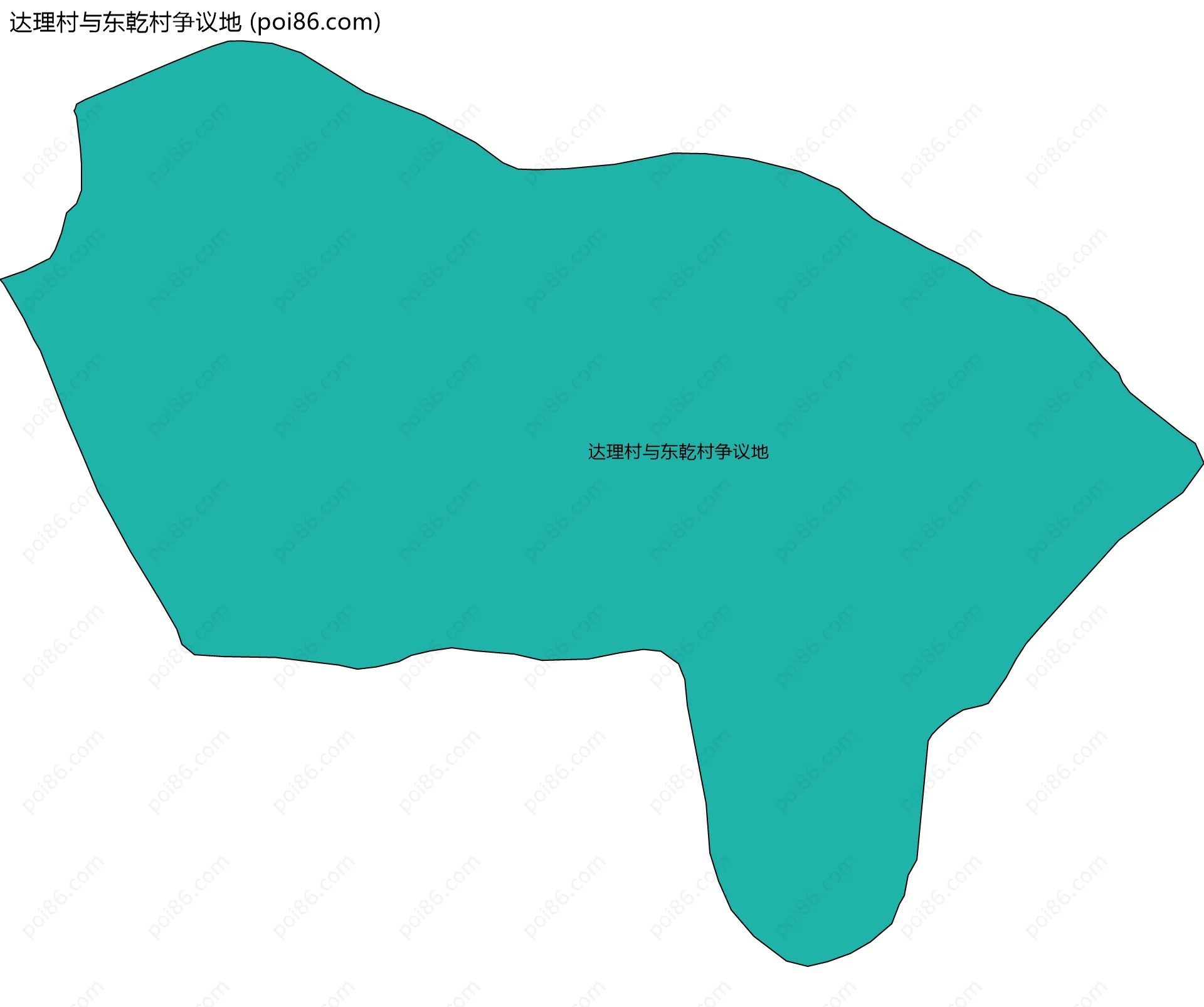 达理村与东乾村争议地边界地图