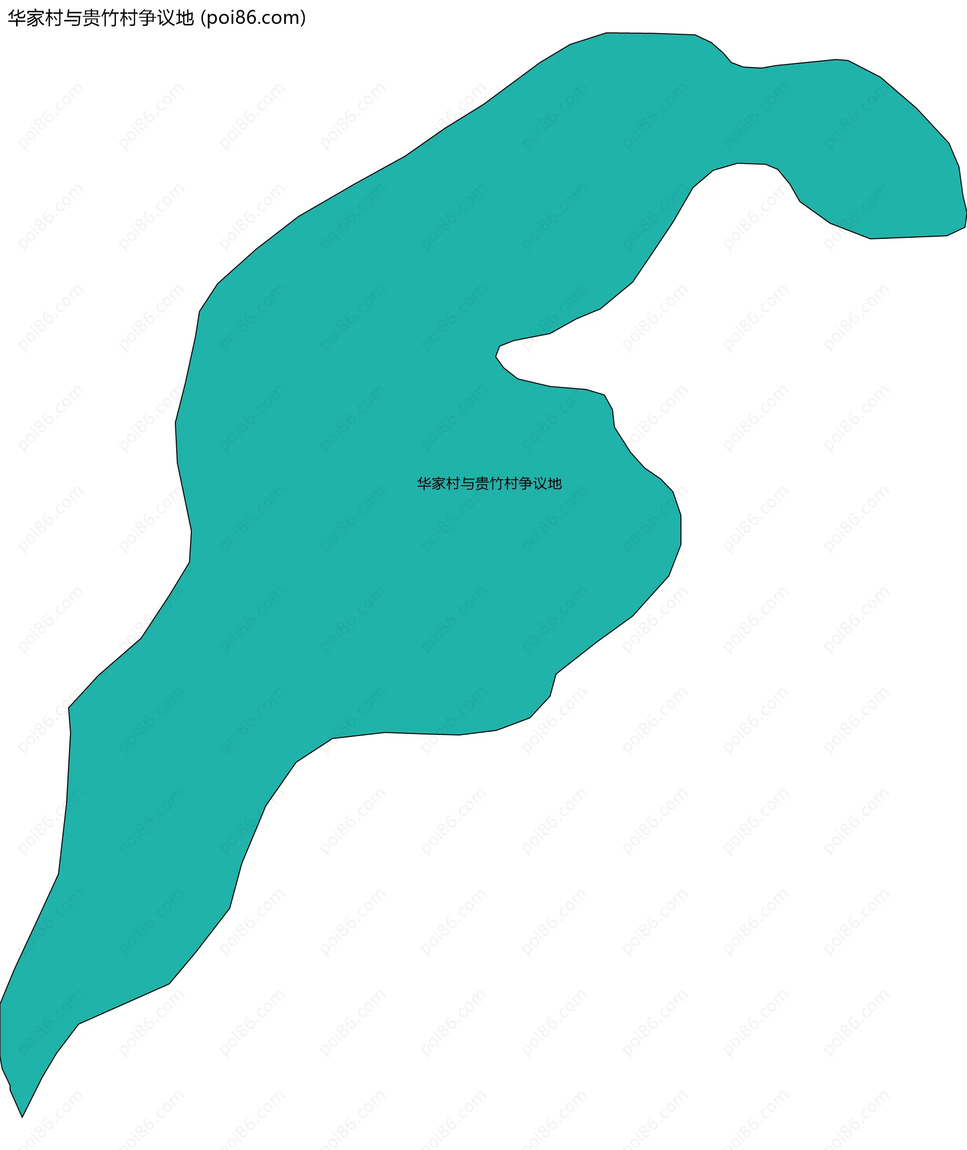华家村与贵竹村争议地边界地图