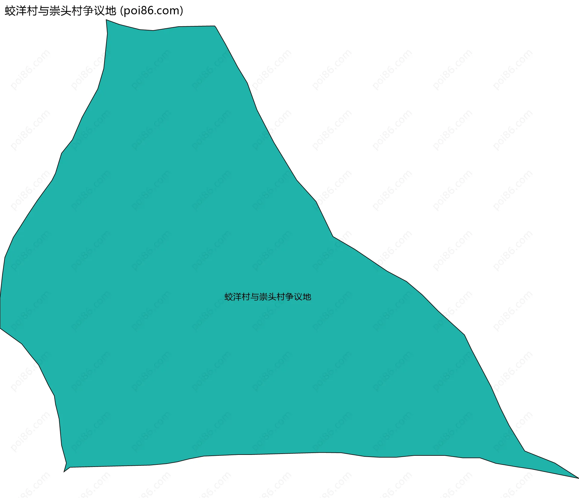 蛟洋村与崇头村争议地边界地图