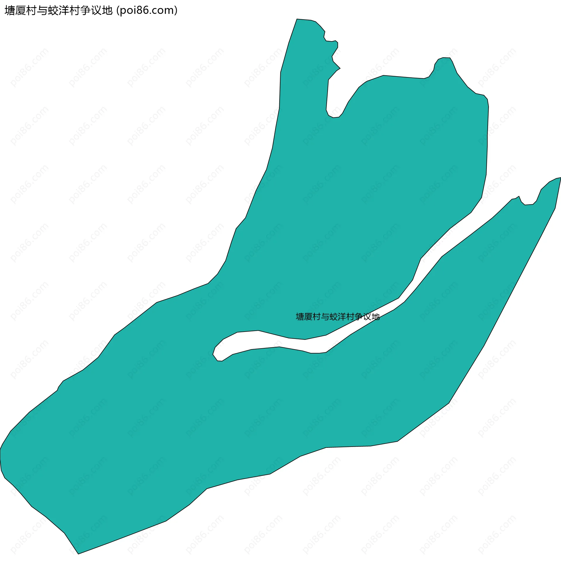 塘厦村与蛟洋村争议地边界地图