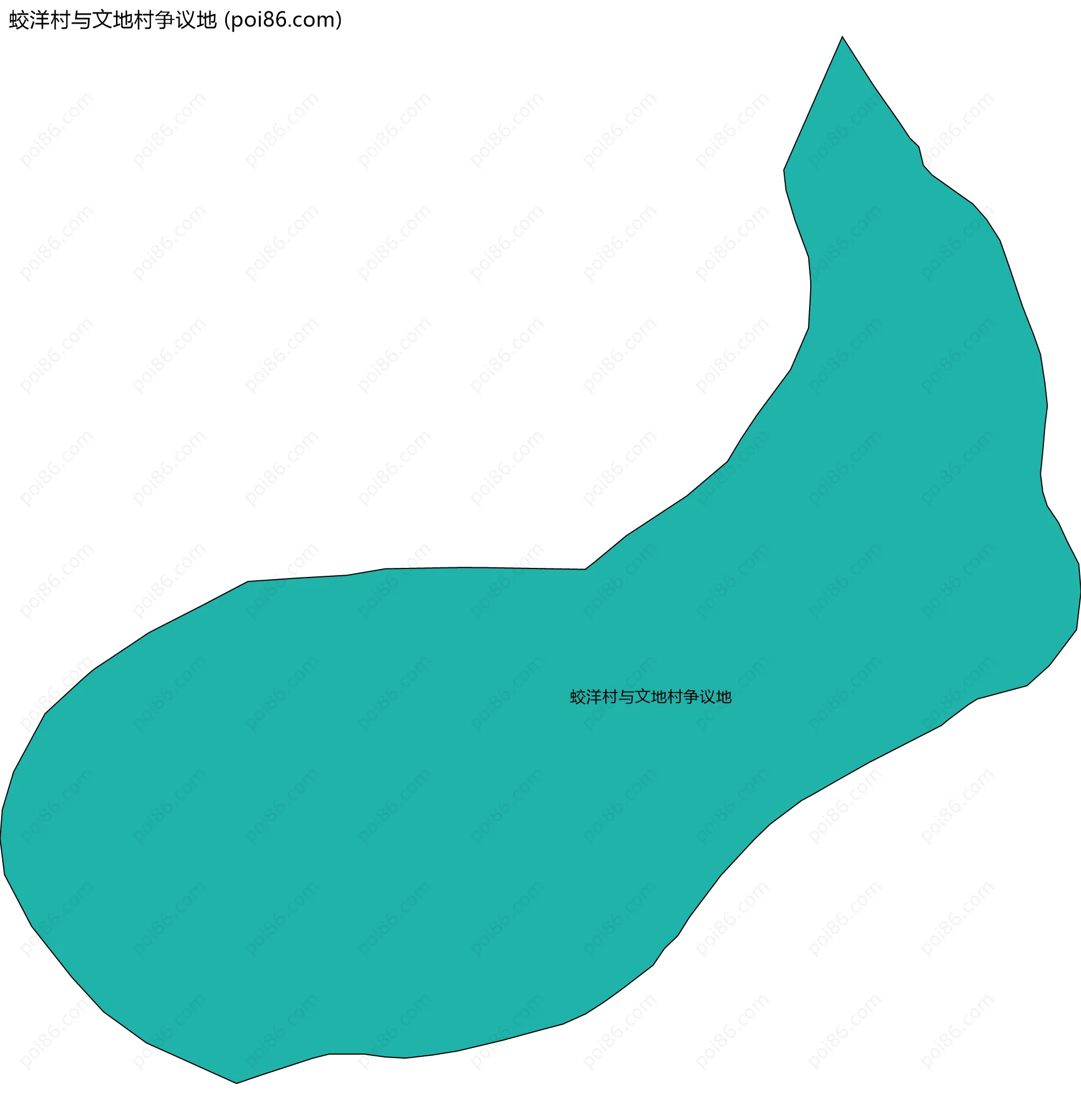 蛟洋村与文地村争议地边界地图