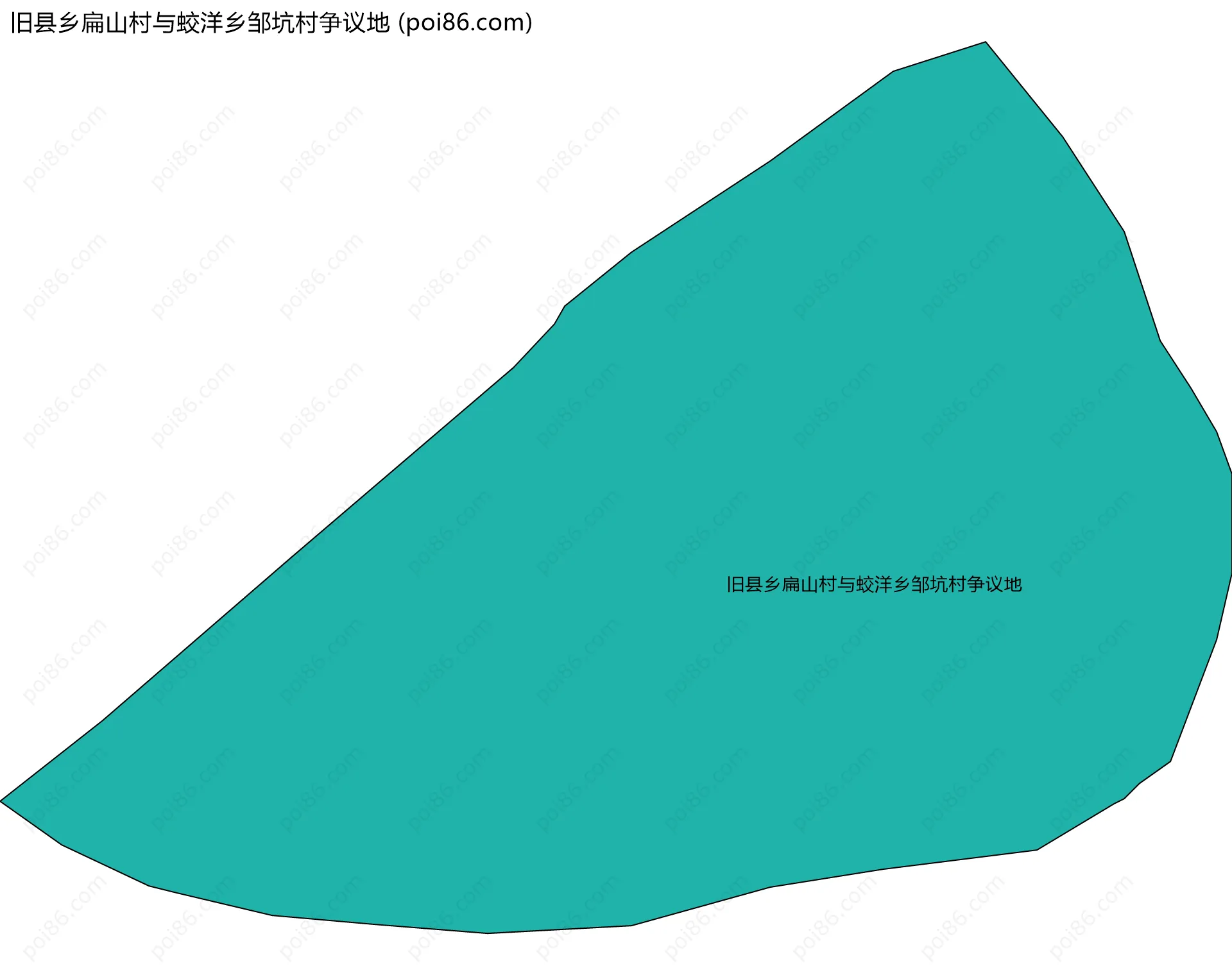 旧县乡扁山村与蛟洋乡邹坑村争议地边界地图