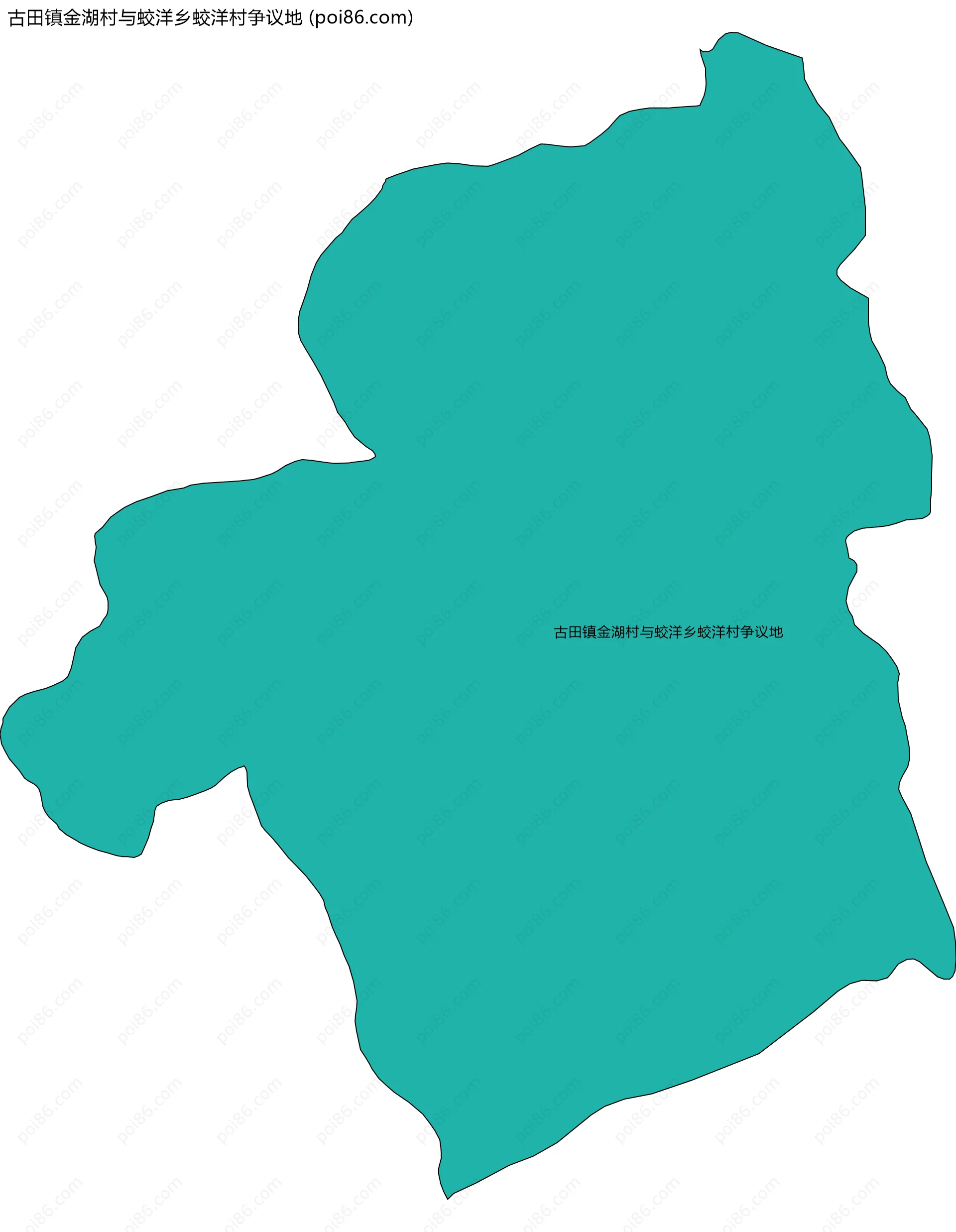 古田镇金湖村与蛟洋乡蛟洋村争议地边界地图