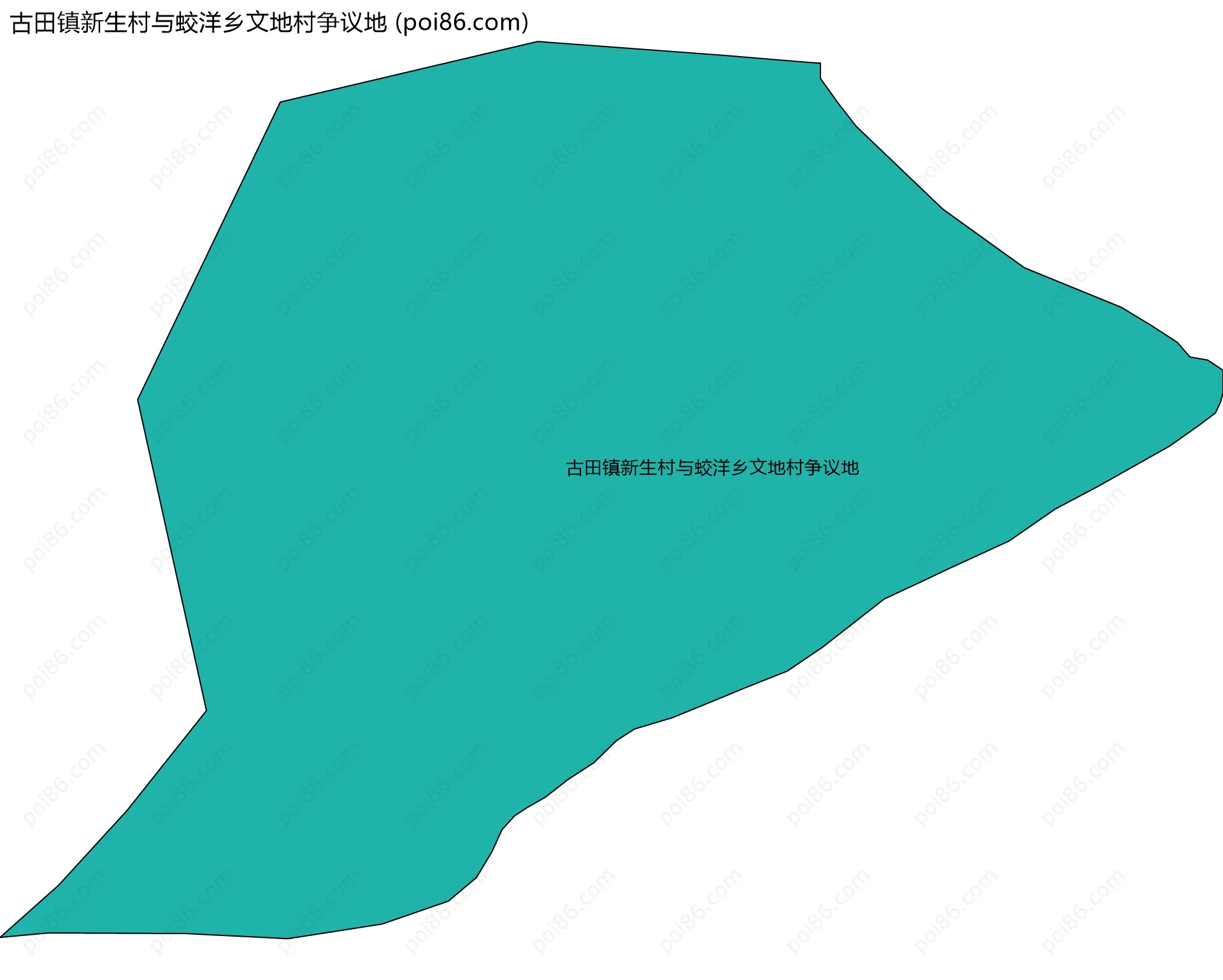古田镇新生村与蛟洋乡文地村争议地边界地图