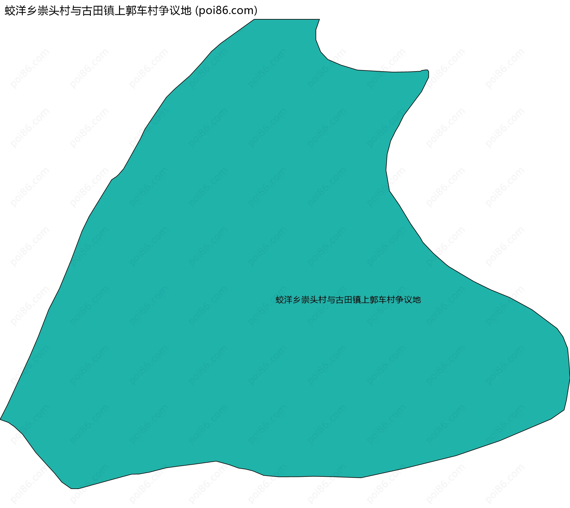 蛟洋乡崇头村与古田镇上郭车村争议地边界地图