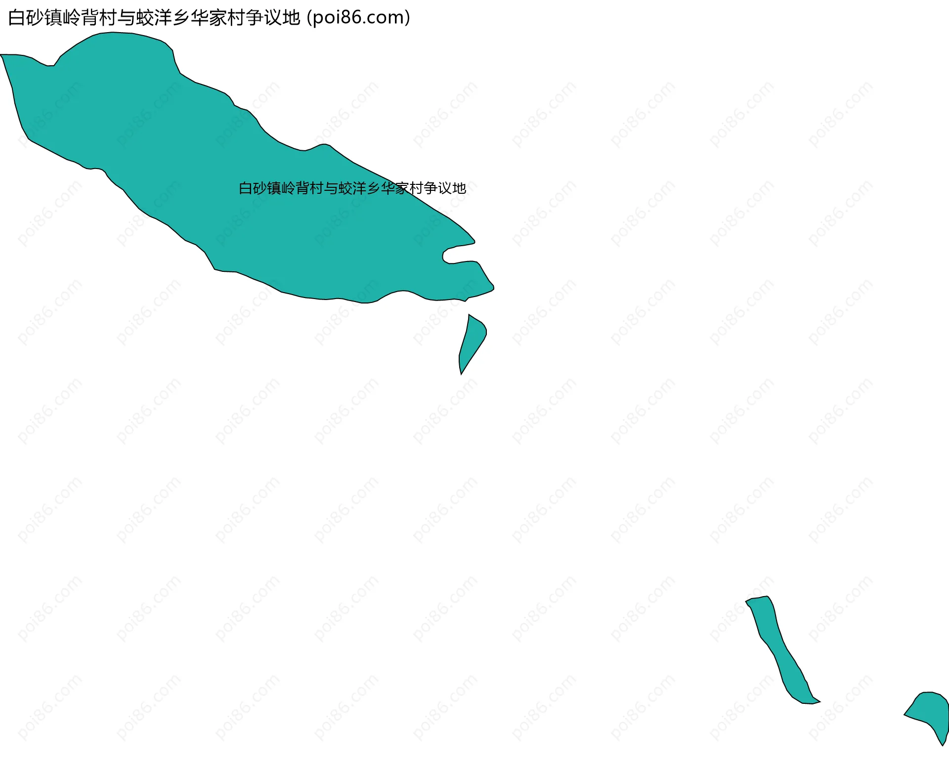 白砂镇岭背村与蛟洋乡华家村争议地边界地图