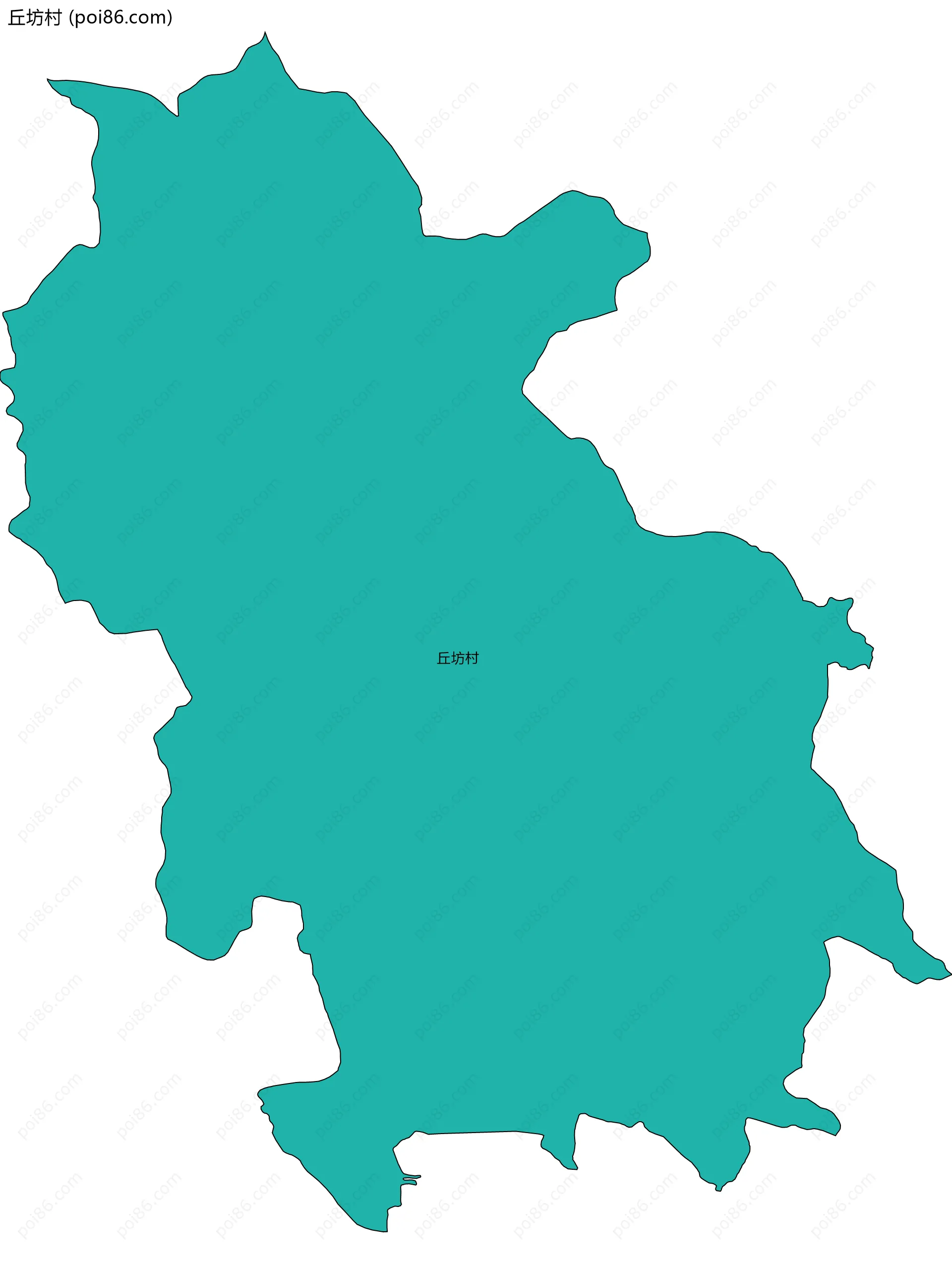 丘坊村边界地图