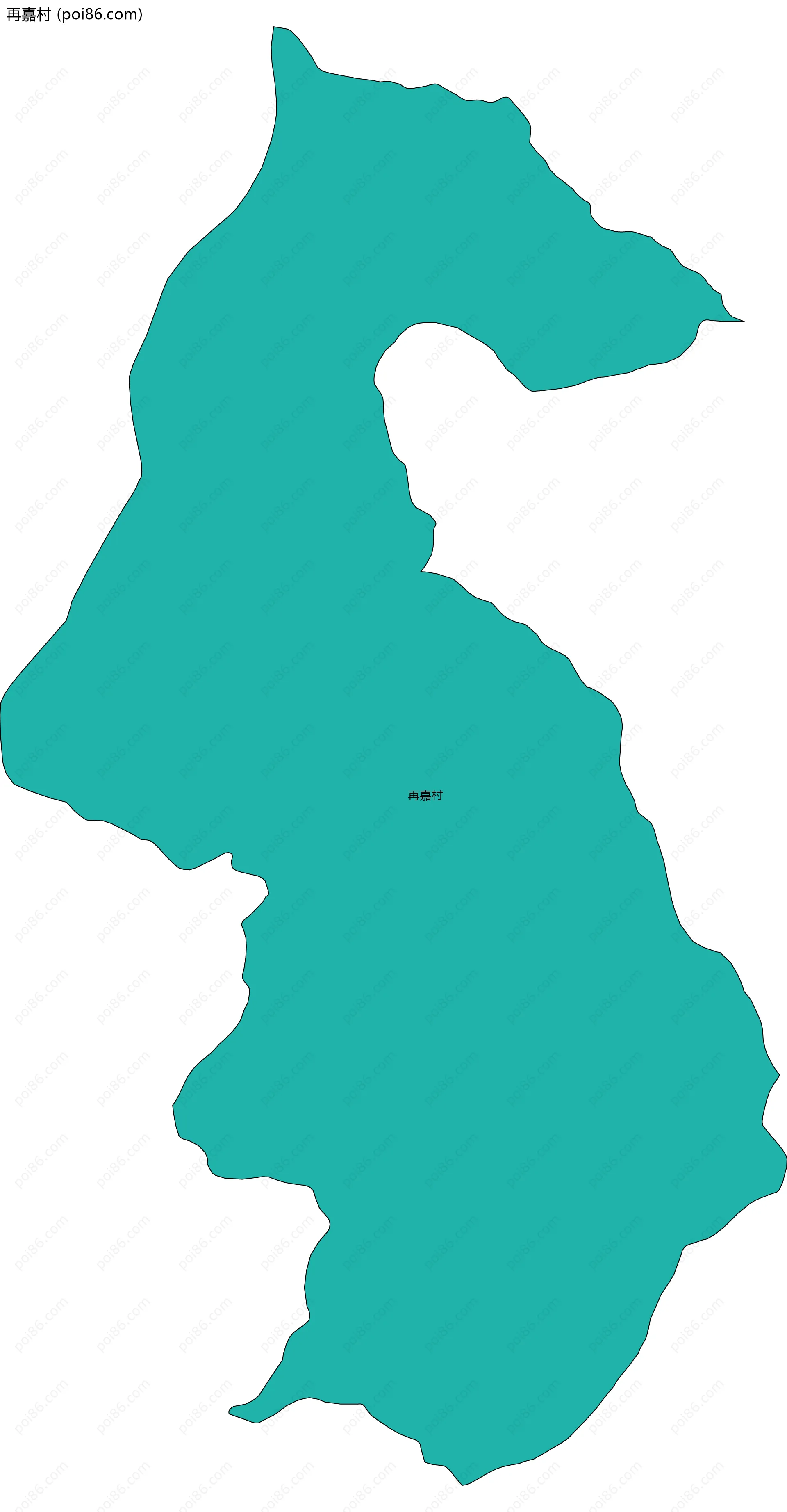 再嘉村边界地图