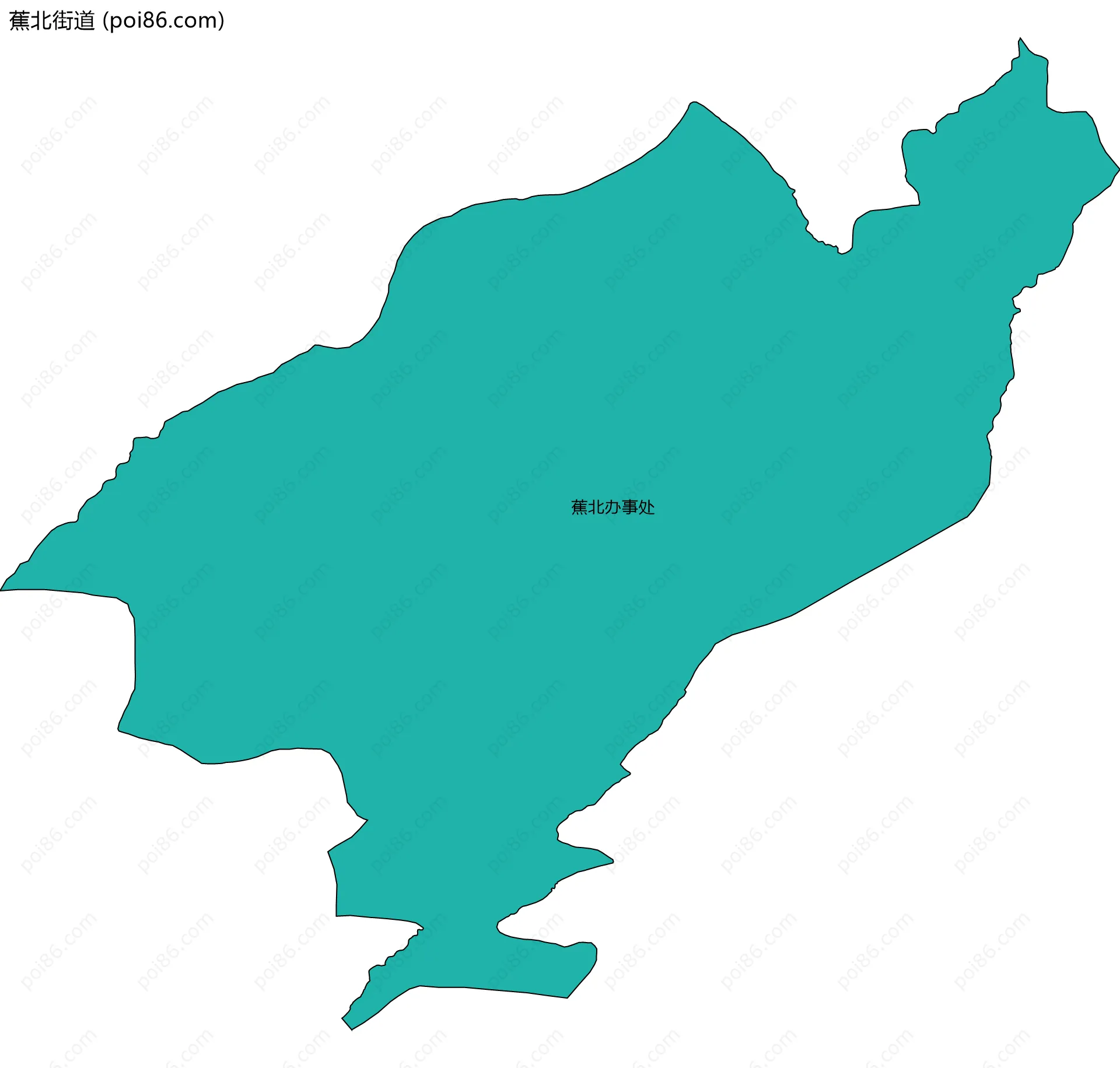 蕉北街道边界地图(五级行政区划)