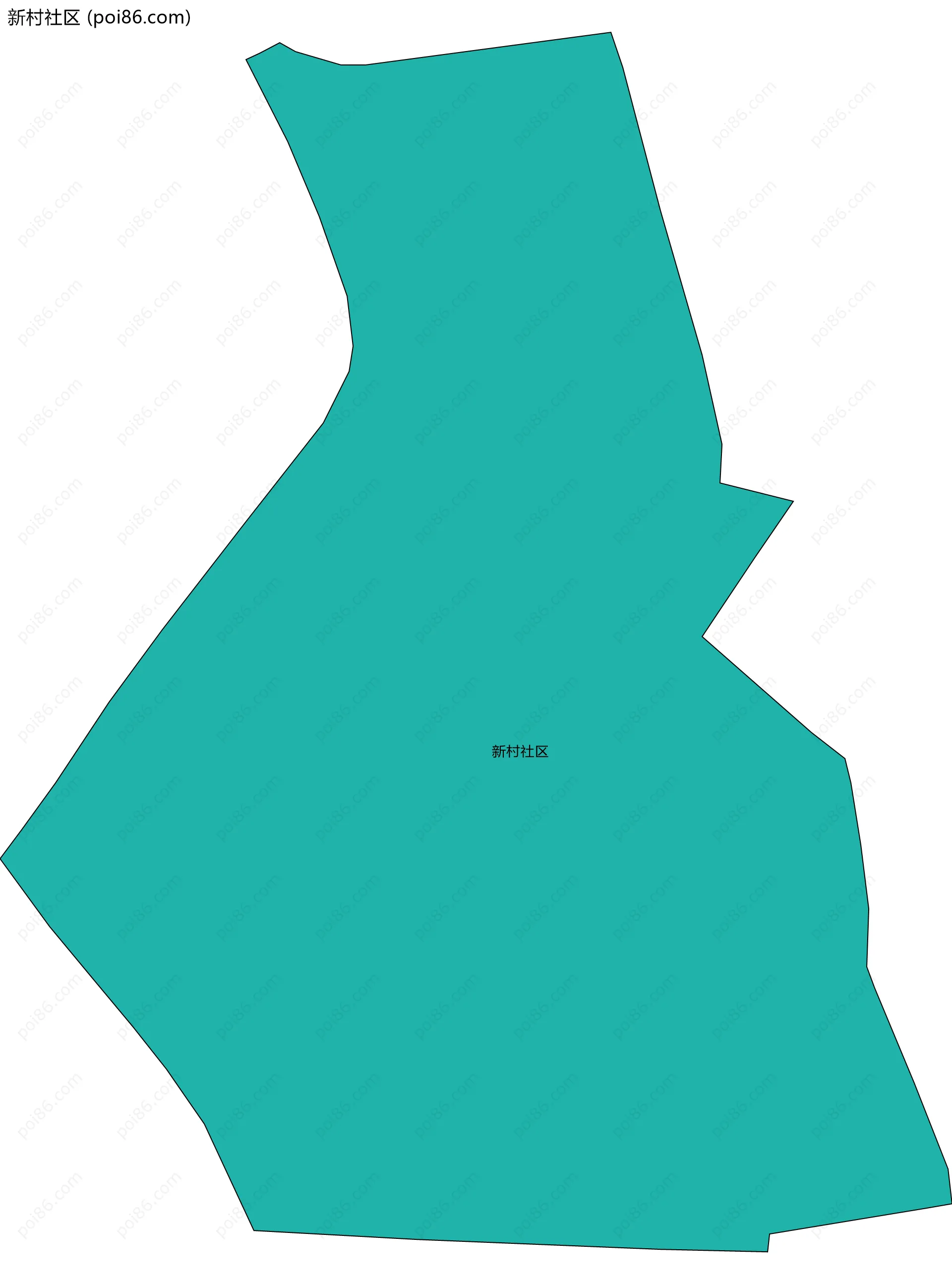 新村社区边界地图