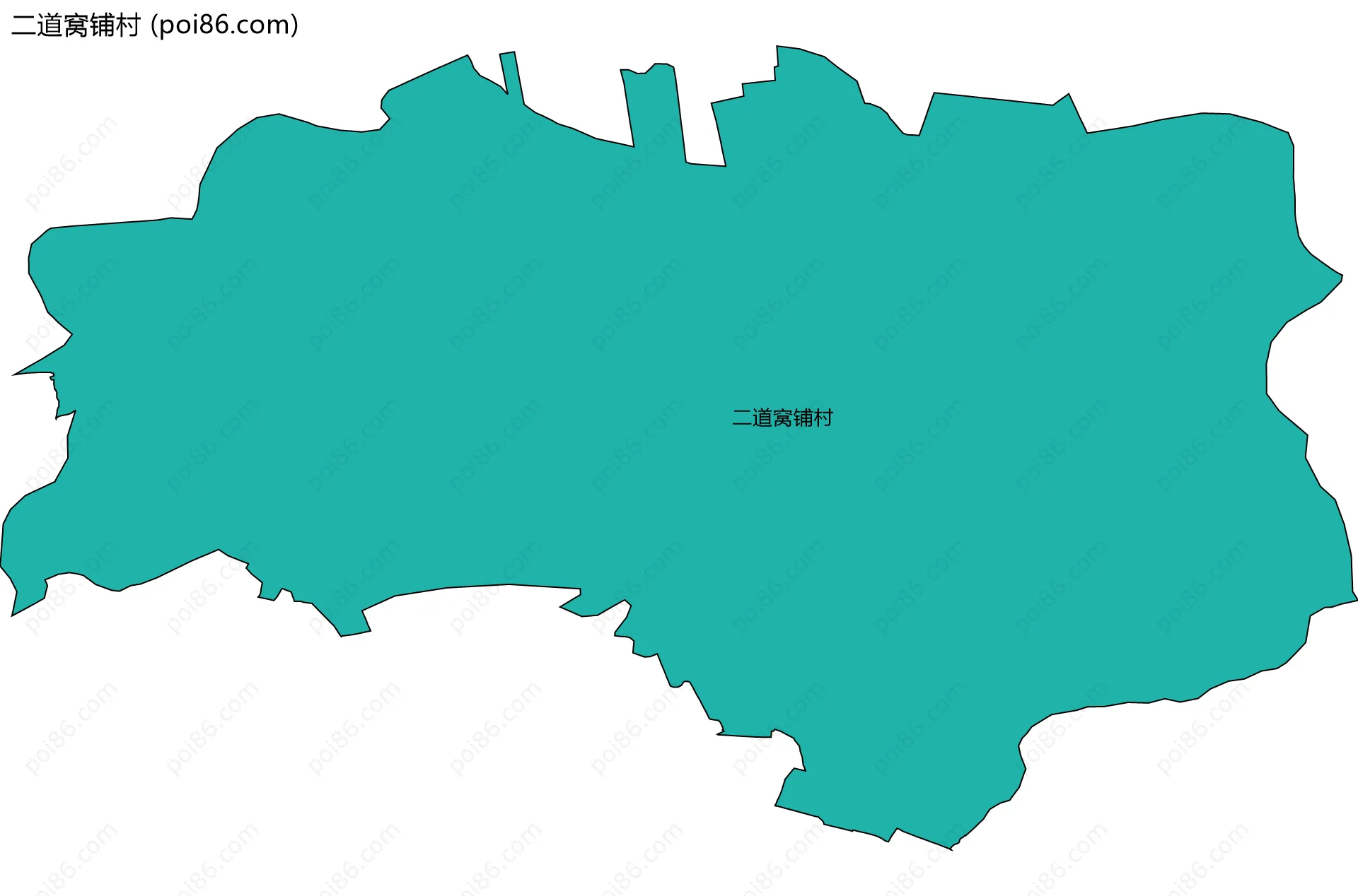 二道窝铺村边界地图