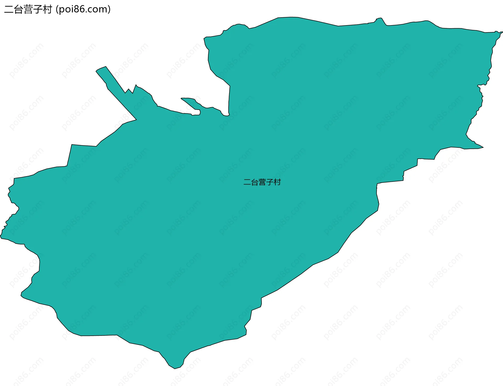 二台营子村边界地图