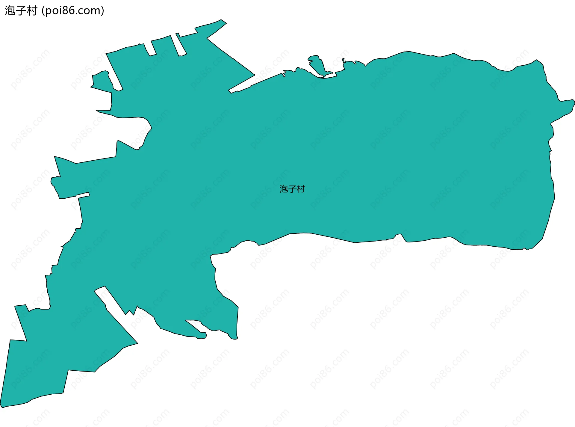 泡子村边界地图