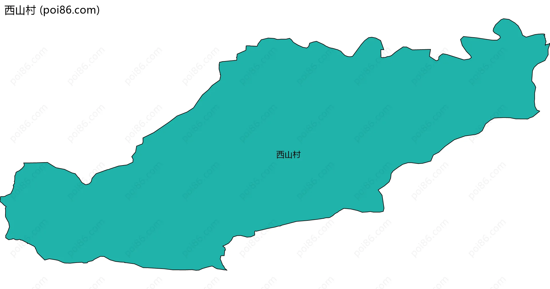 西山村边界地图