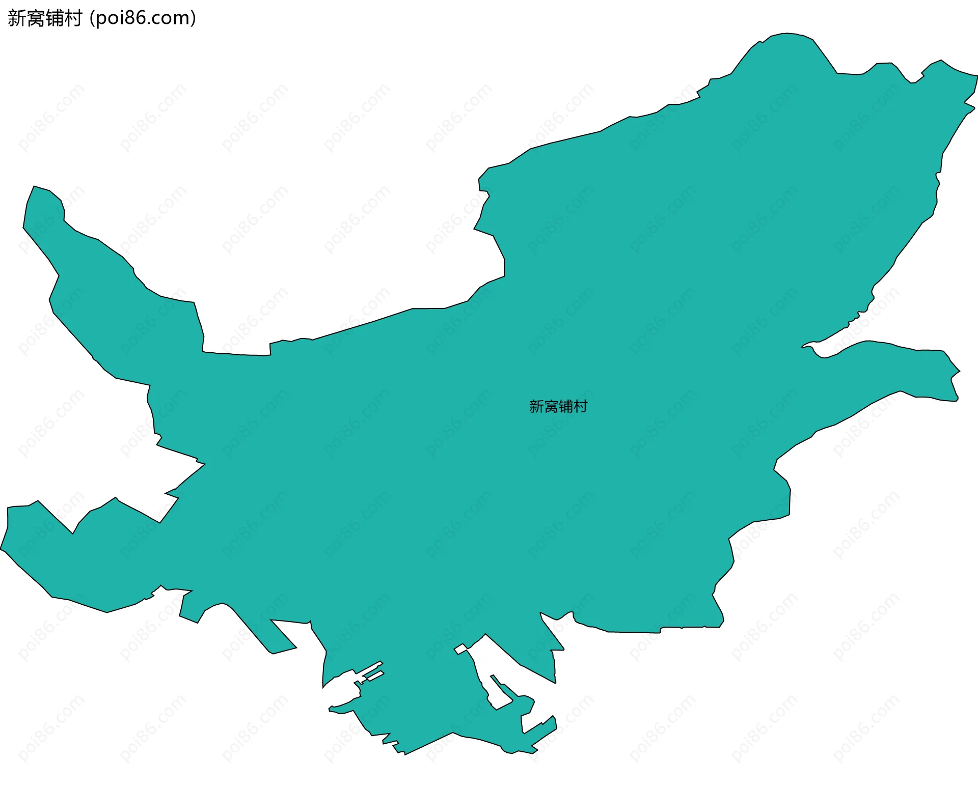 新窝铺村边界地图