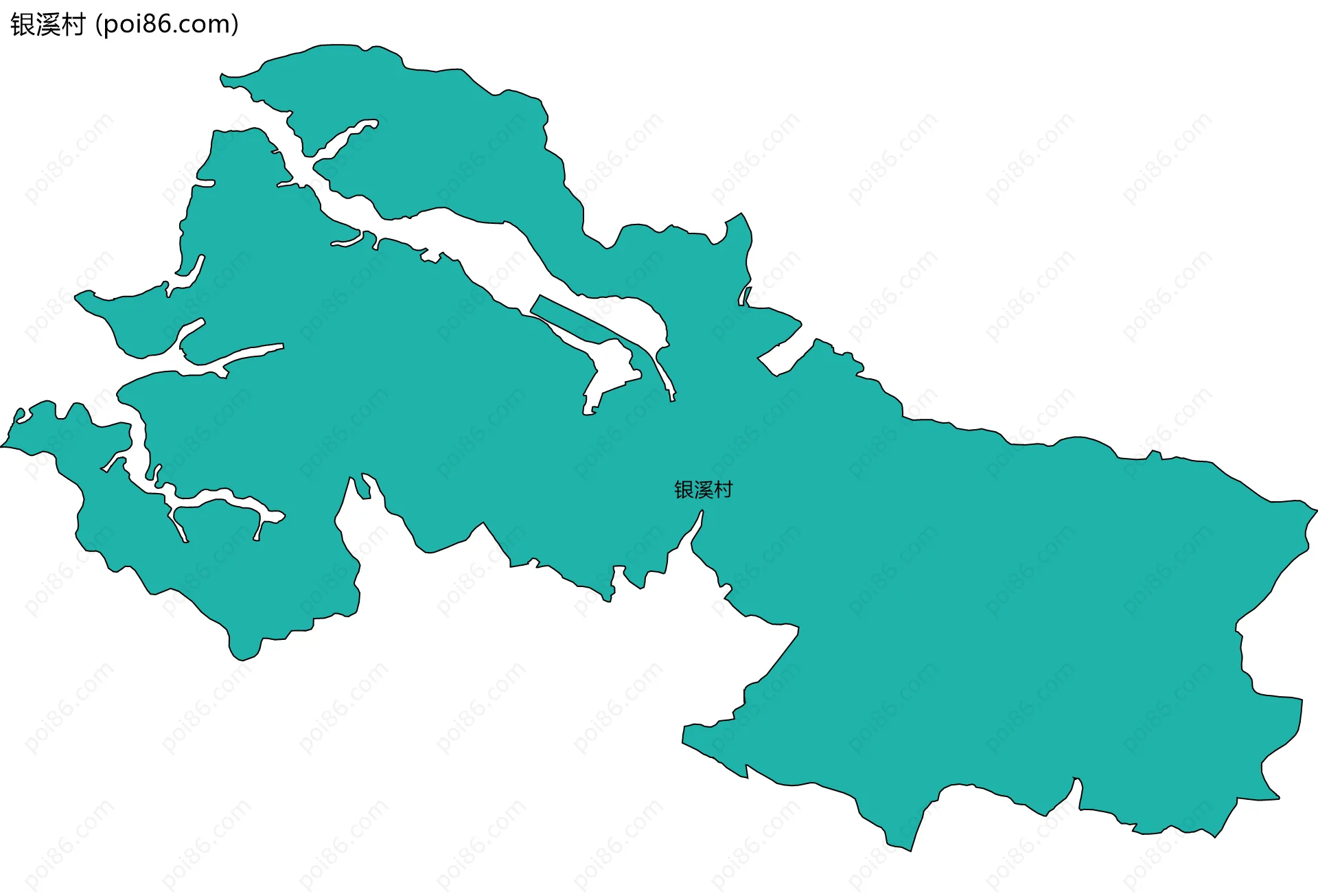 银溪村边界地图