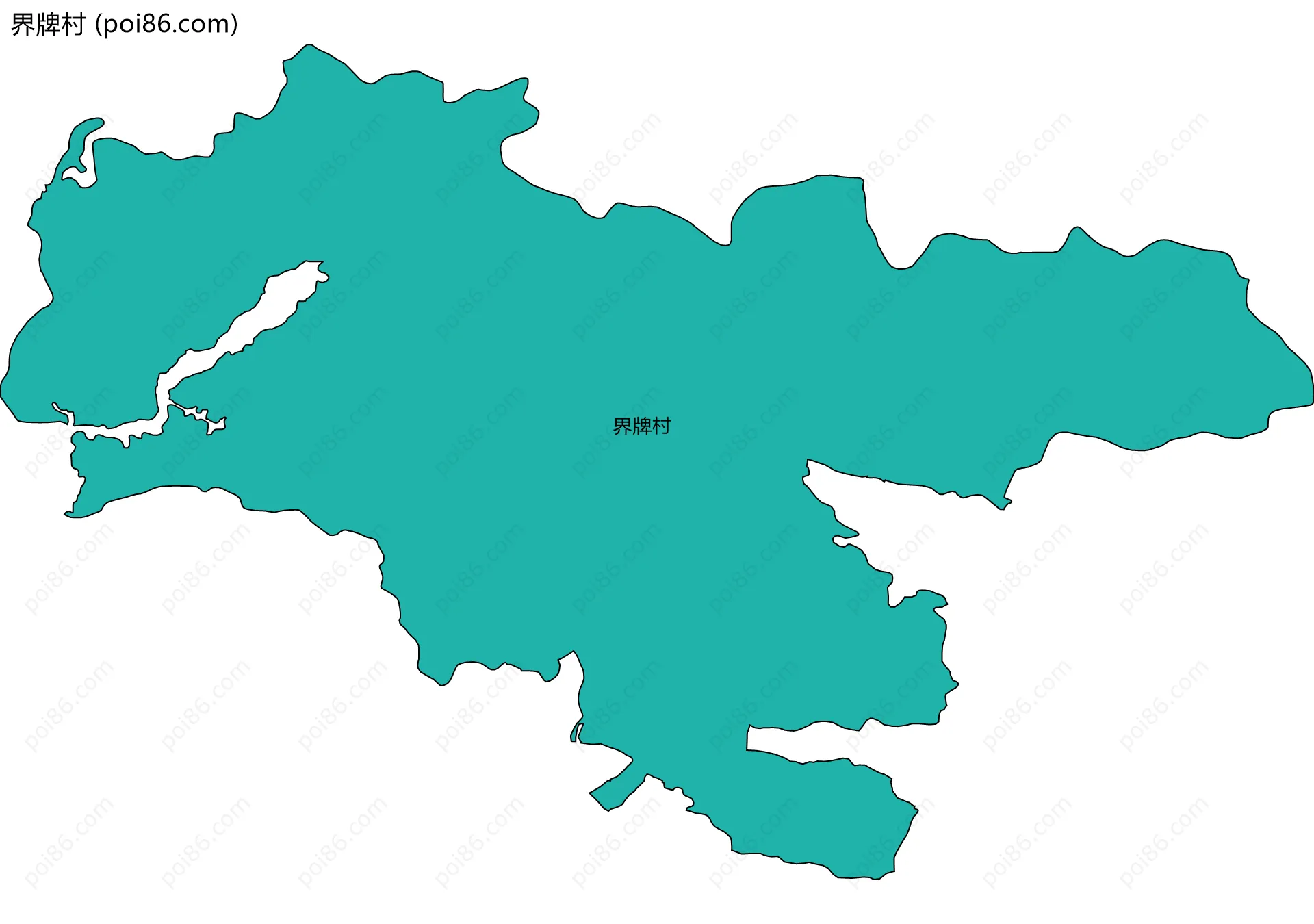 界牌村边界地图