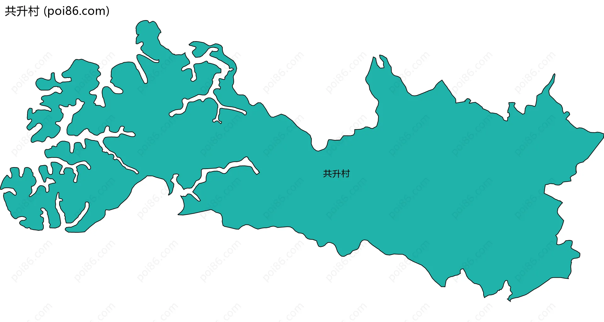 共升村边界地图