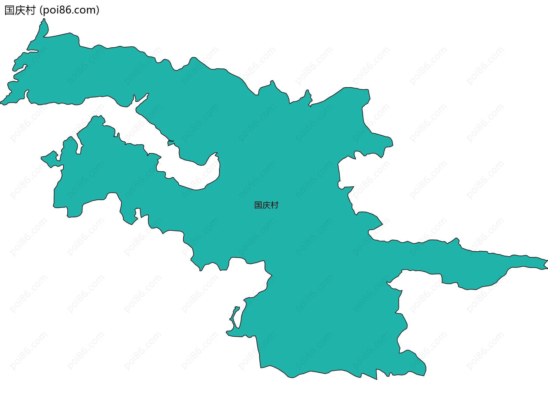 国庆村边界地图