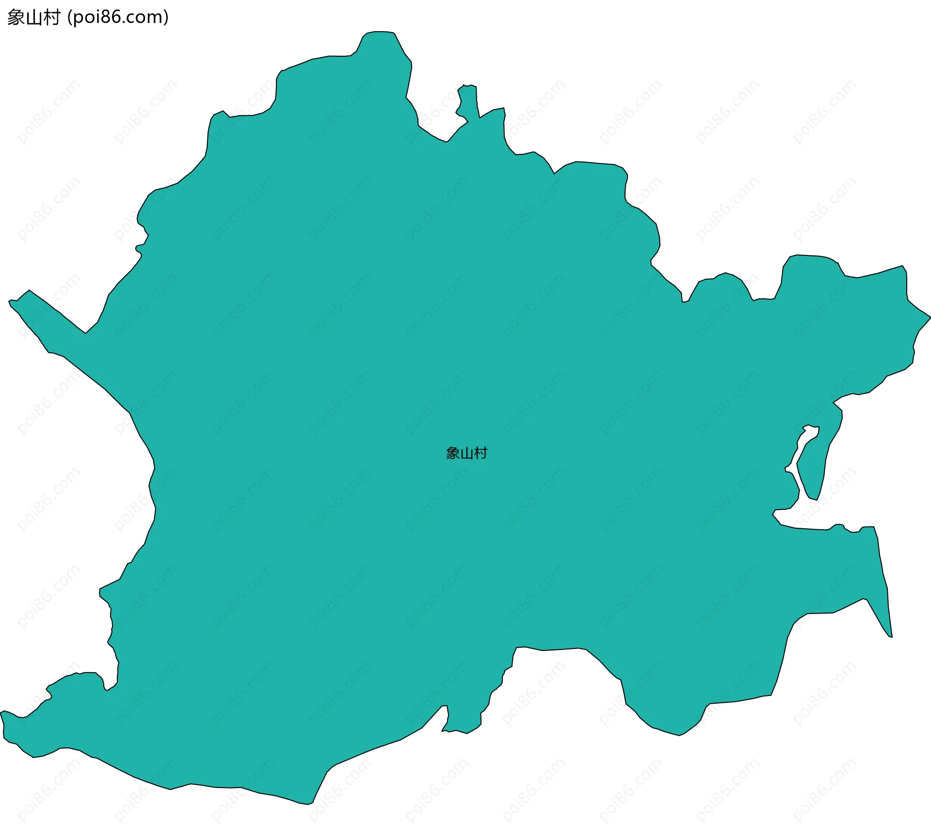 象山村边界地图