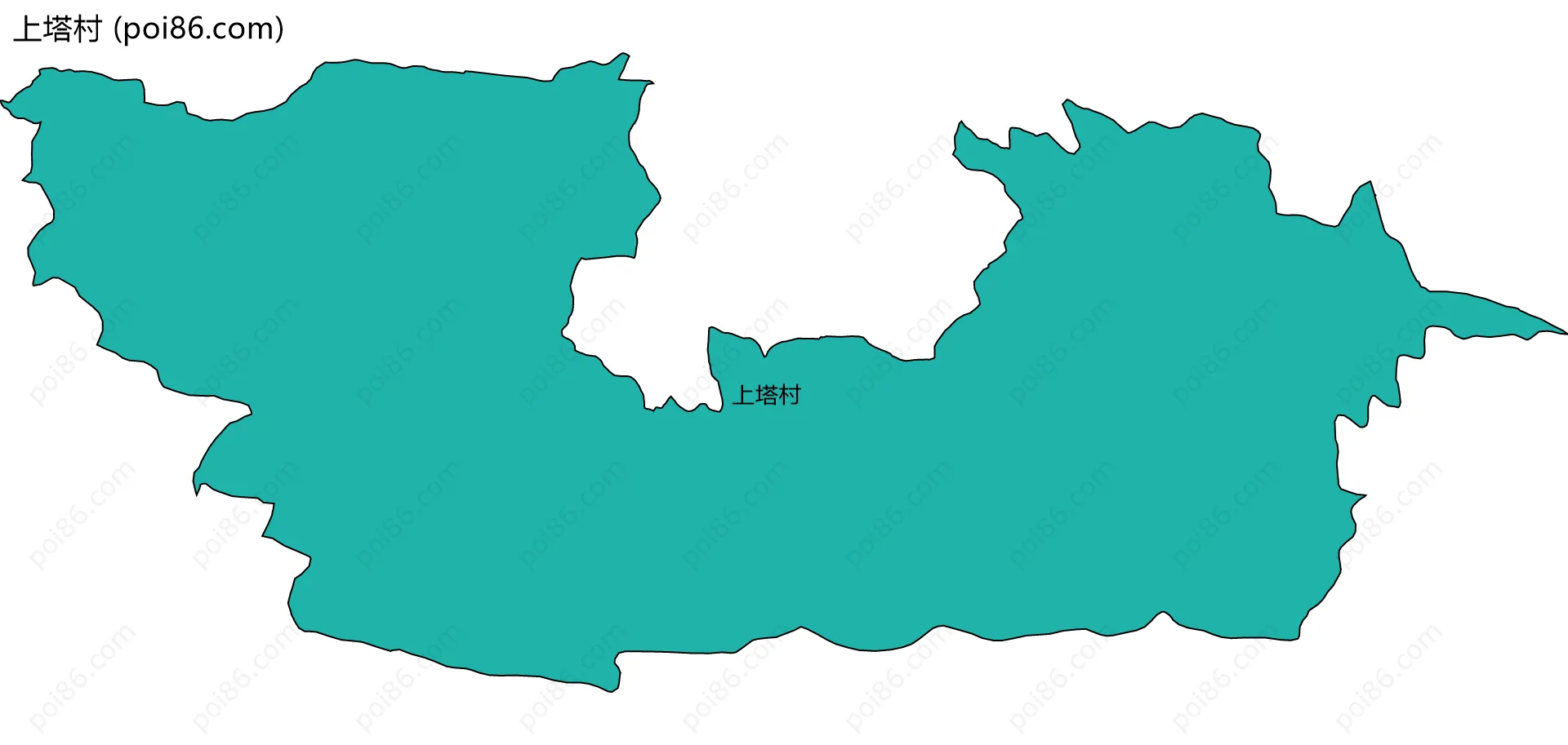 上塔村边界地图