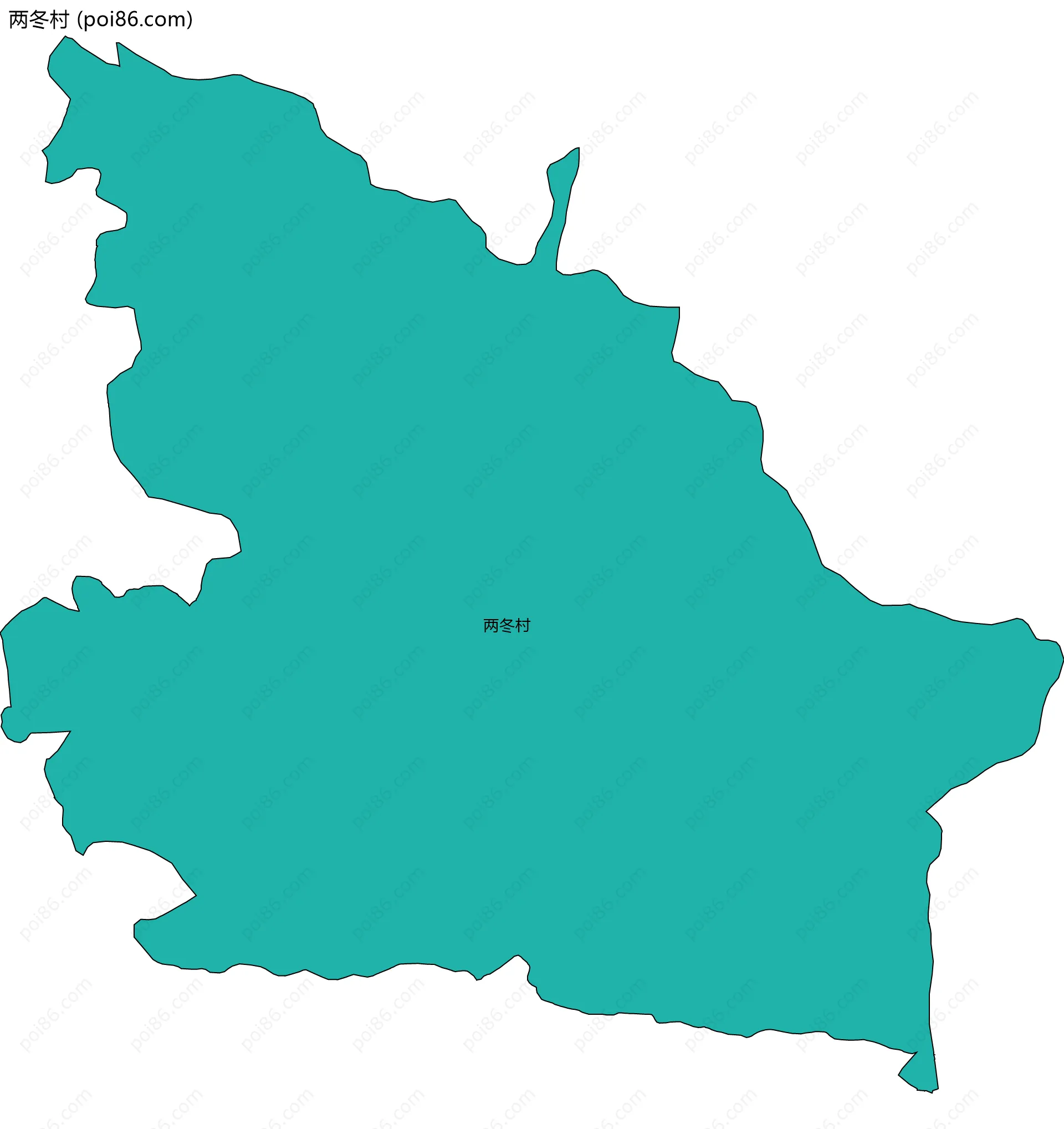 两冬村边界地图