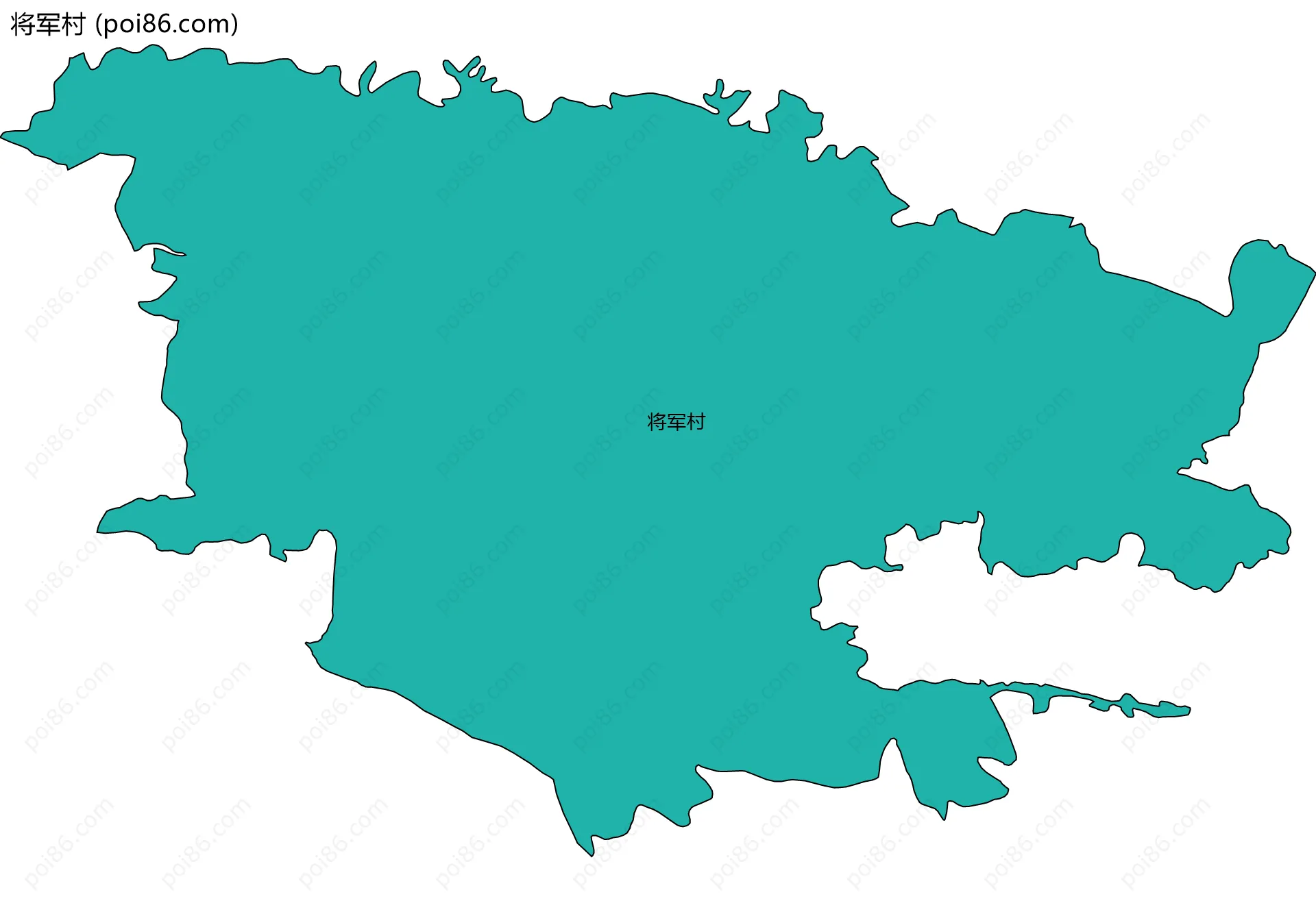 将军村边界地图