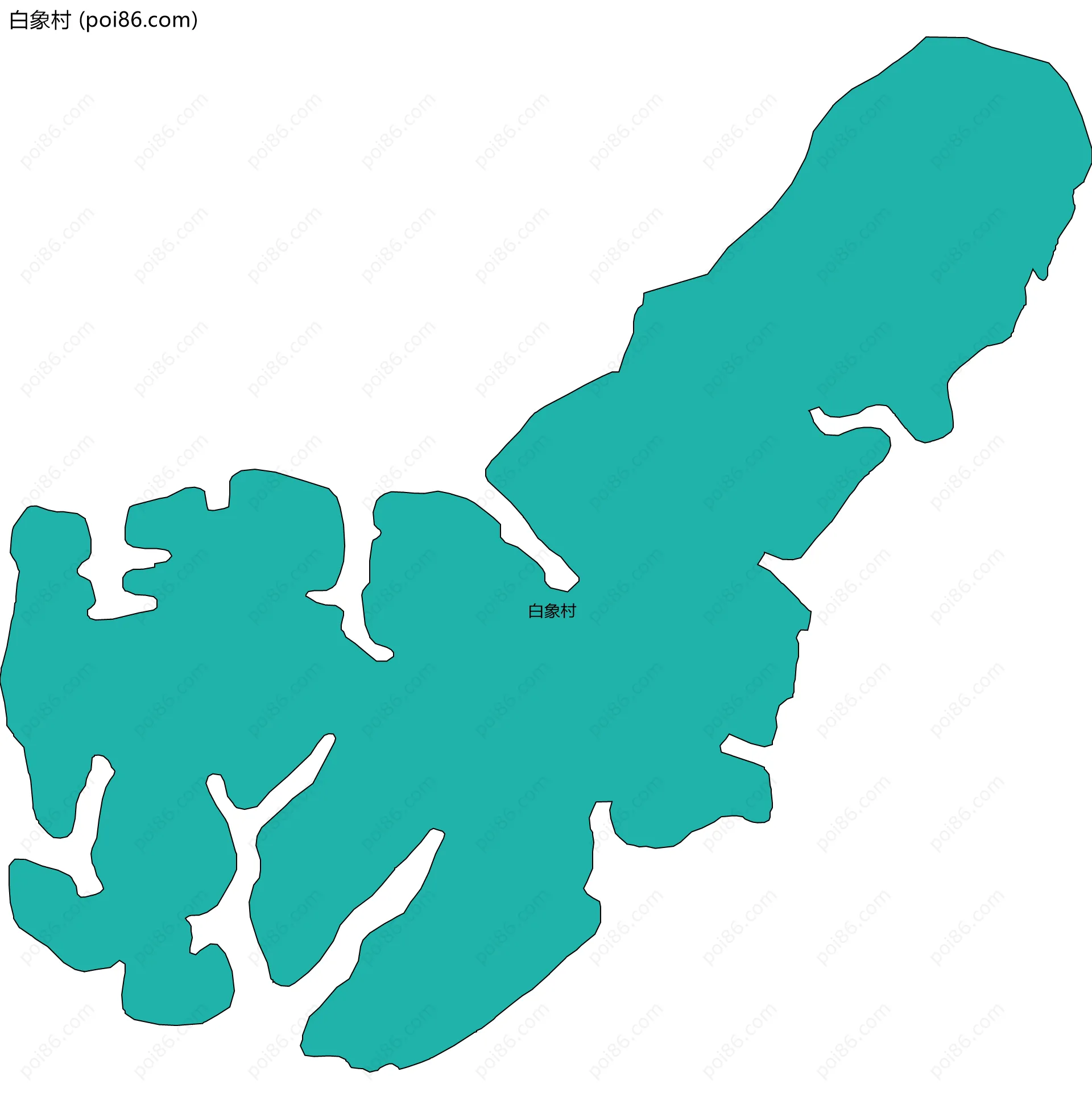 白象村边界地图