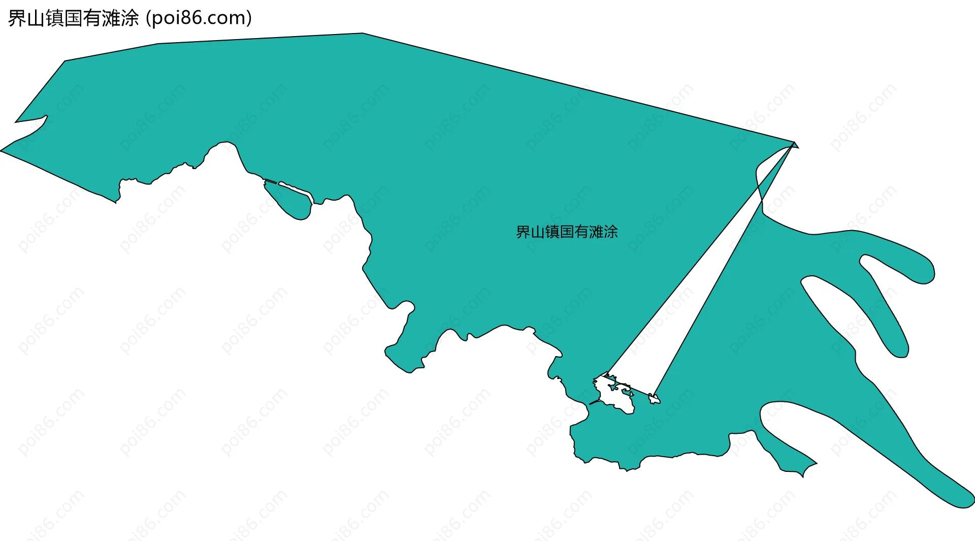 界山镇国有滩涂边界地图(五级行政区划)