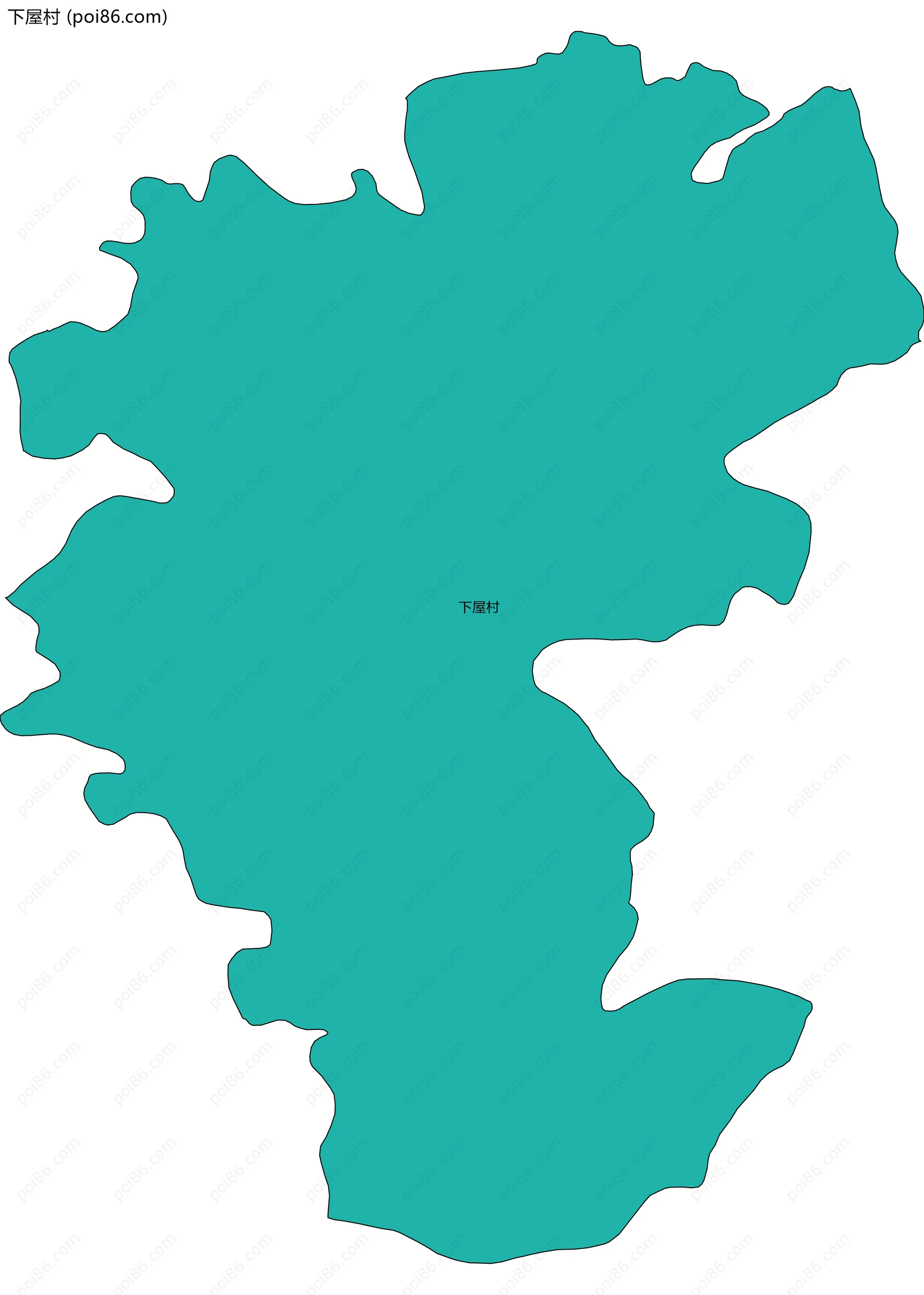 下屋村边界地图