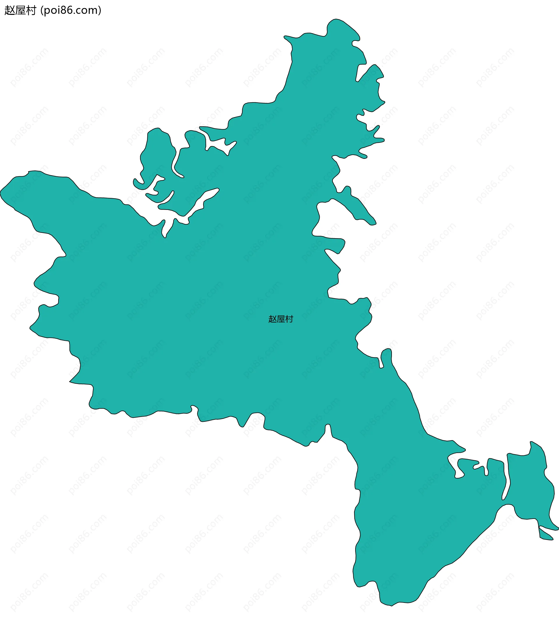 赵屋村边界地图