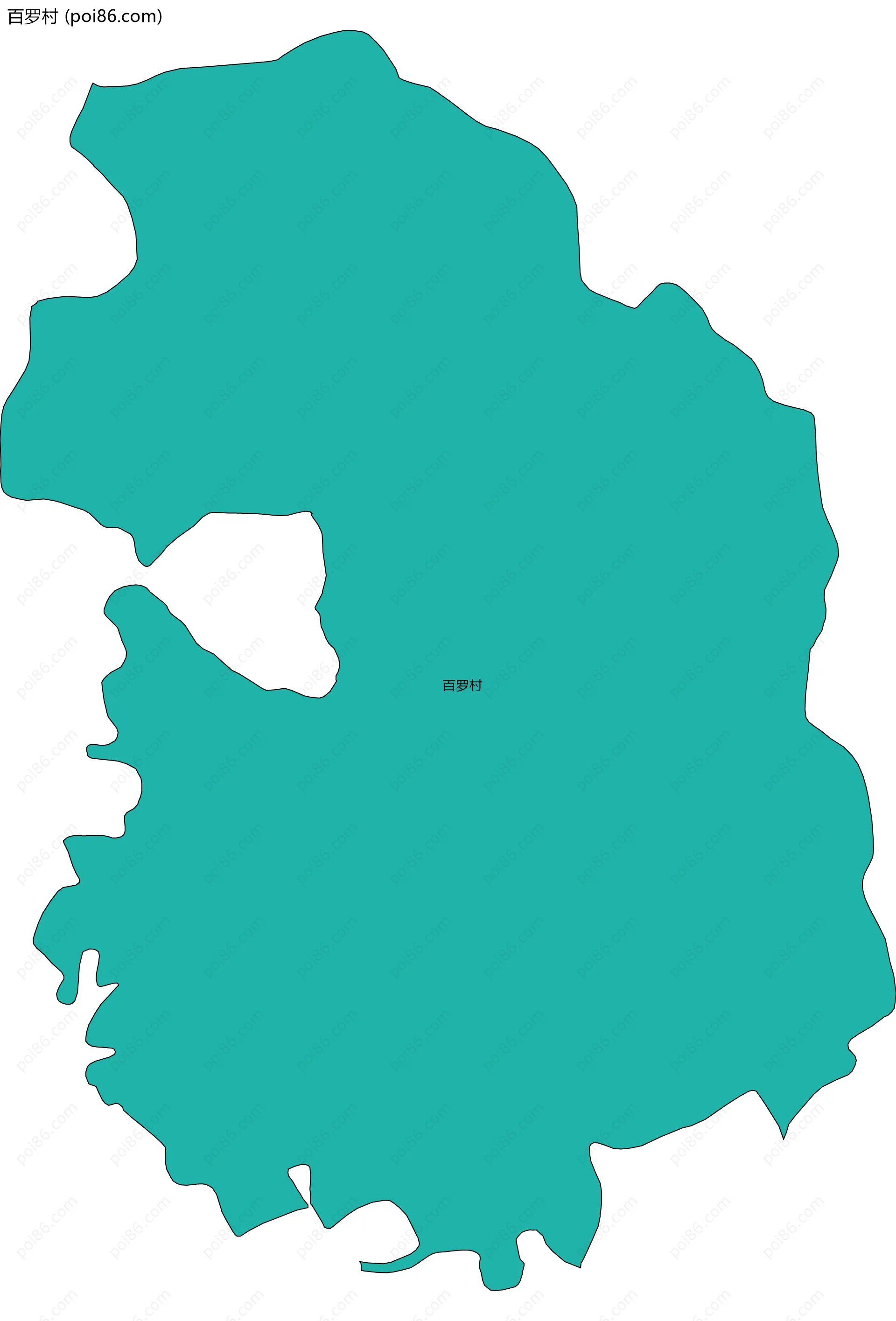 百罗村边界地图