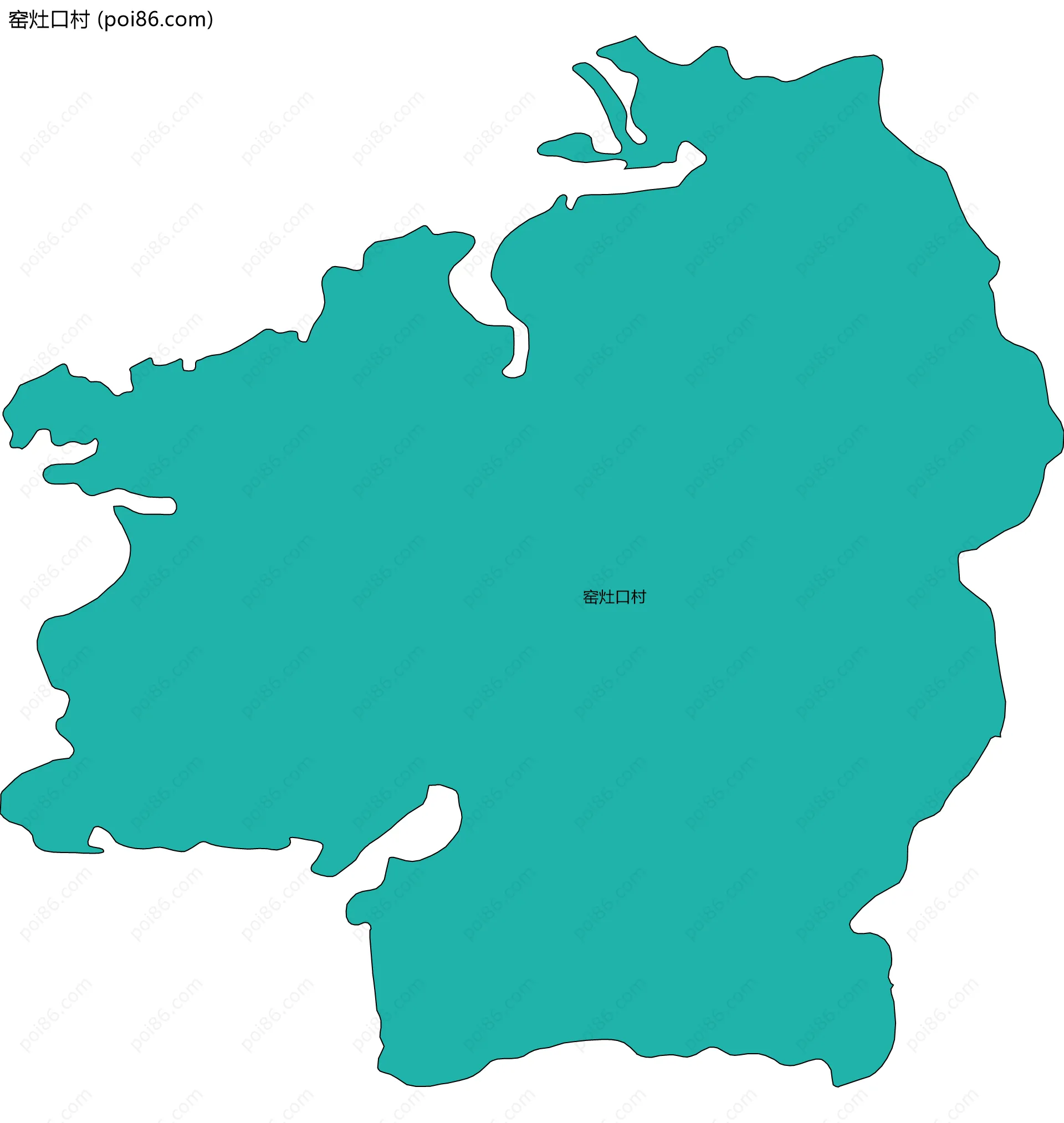 窑灶口村边界地图