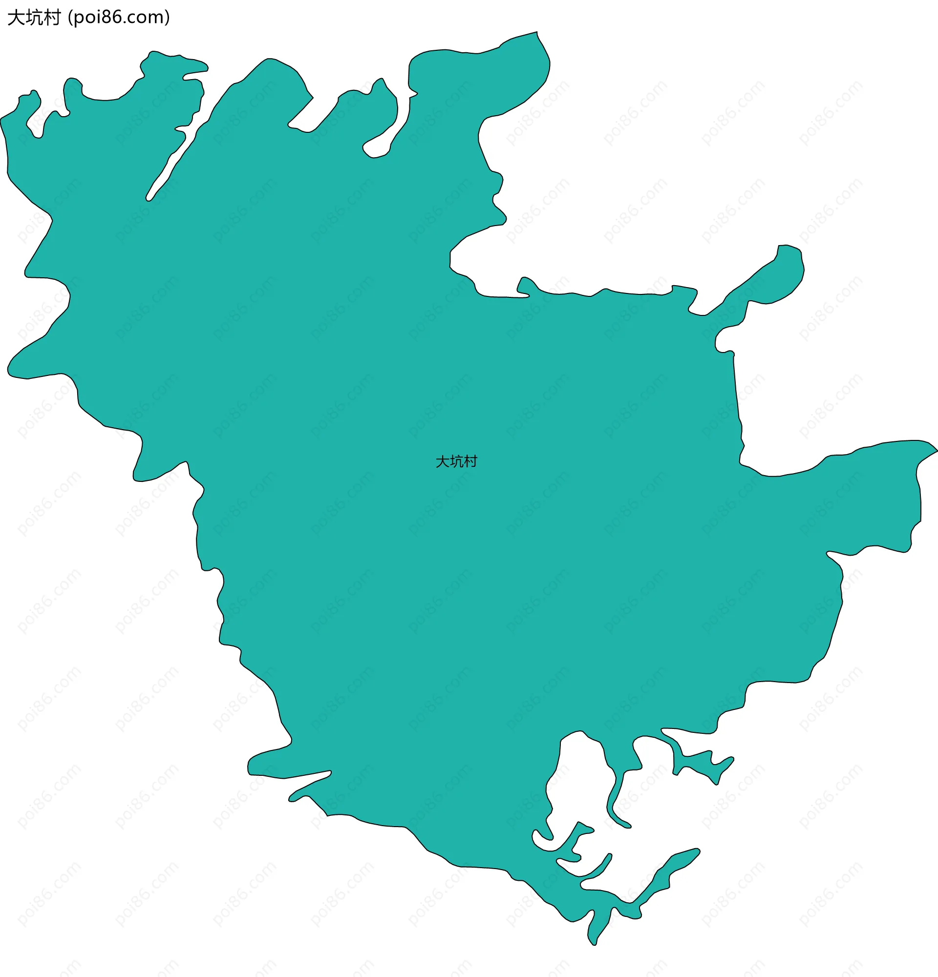 大坑村边界地图