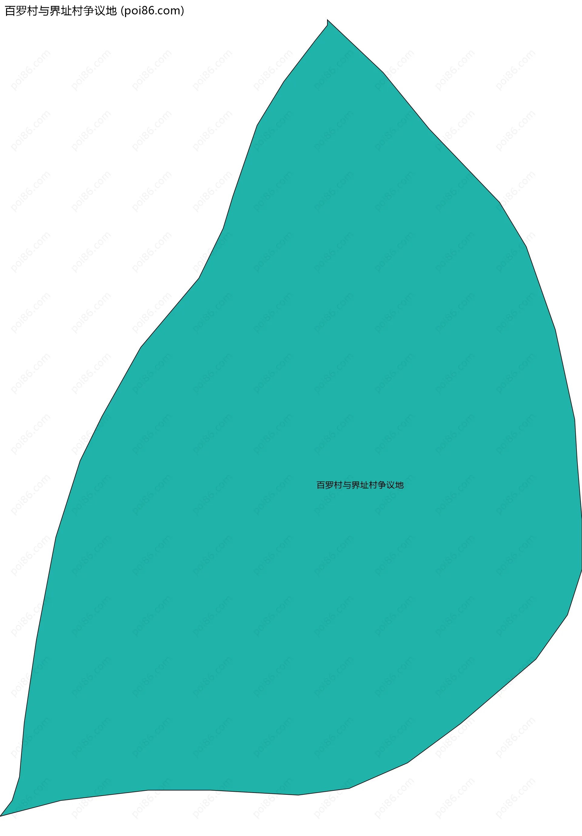 百罗村与界址村争议地边界地图