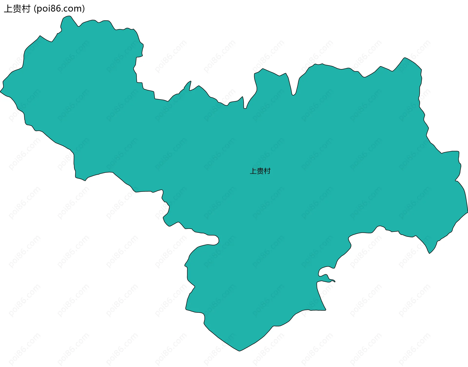 上贵村边界地图