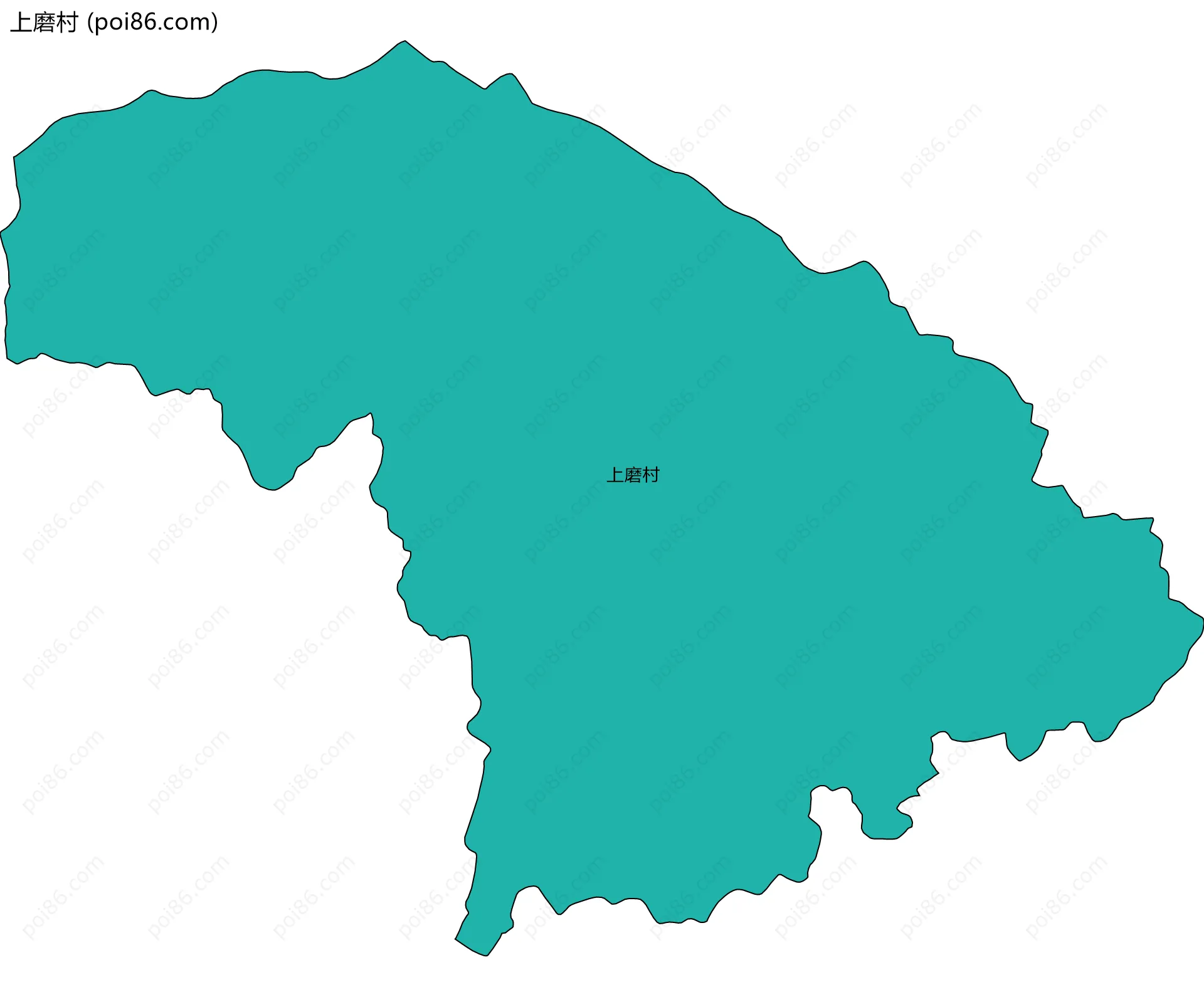 上磨村边界地图