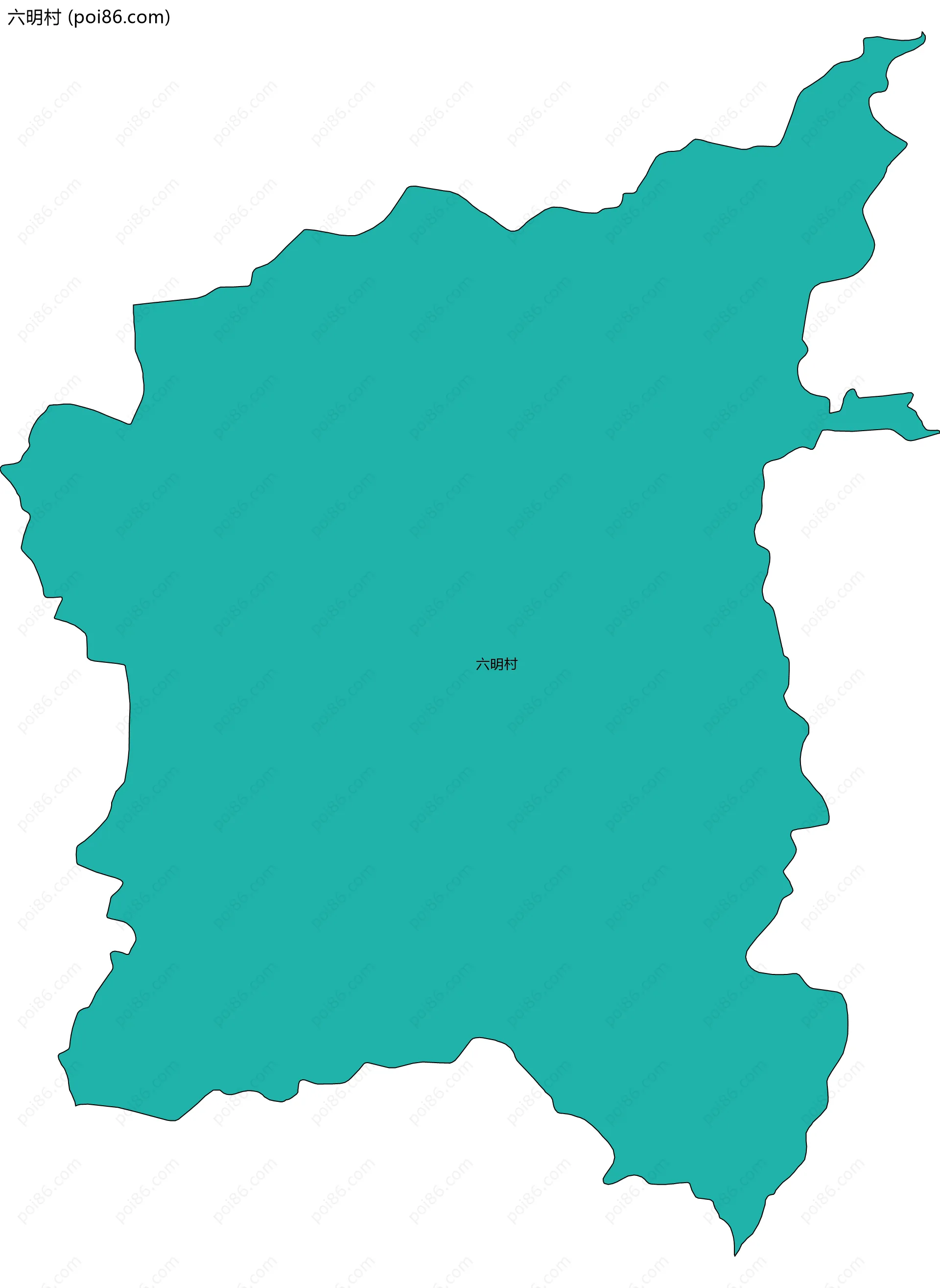 六明村边界地图