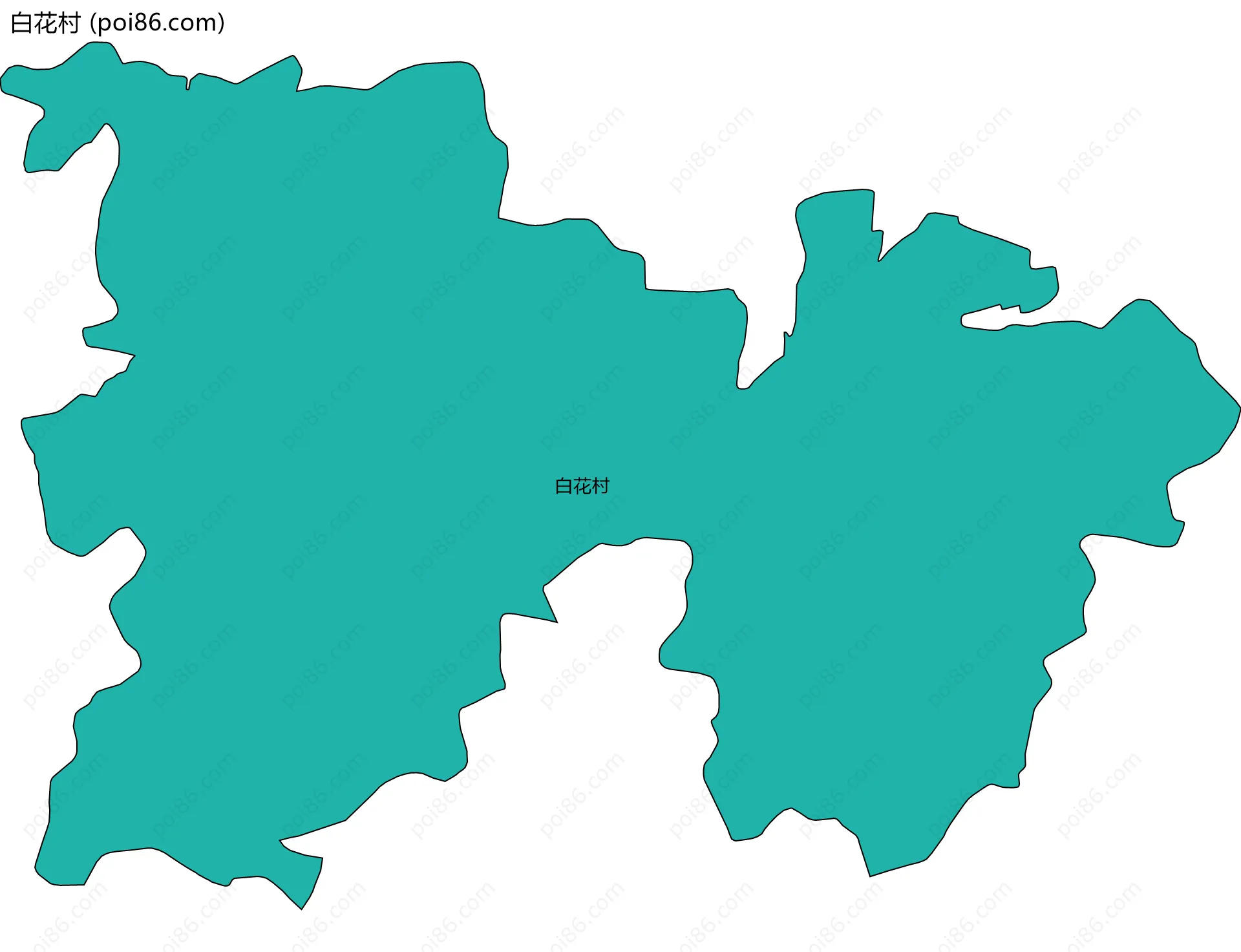 白花村边界地图