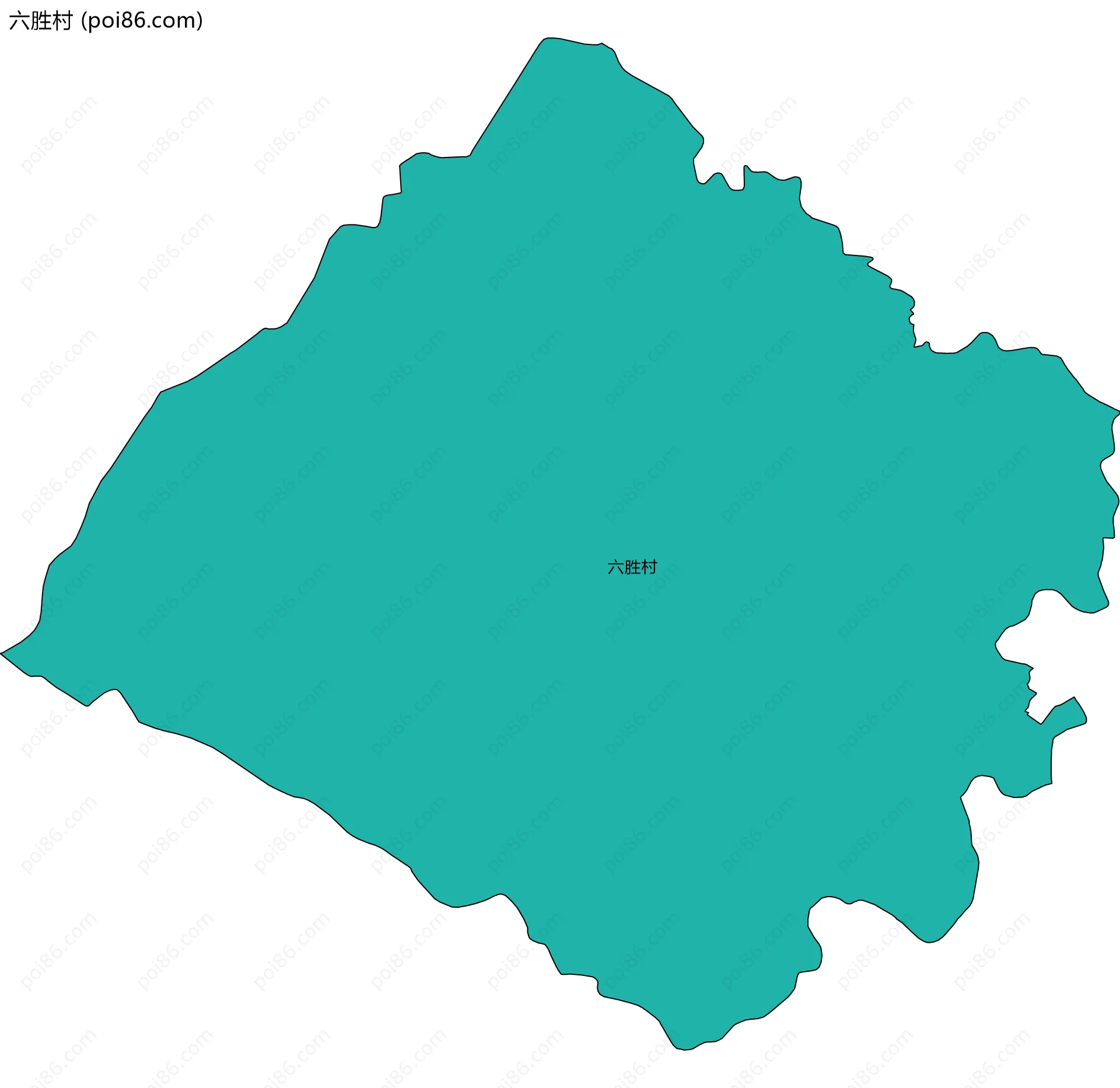 六胜村边界地图